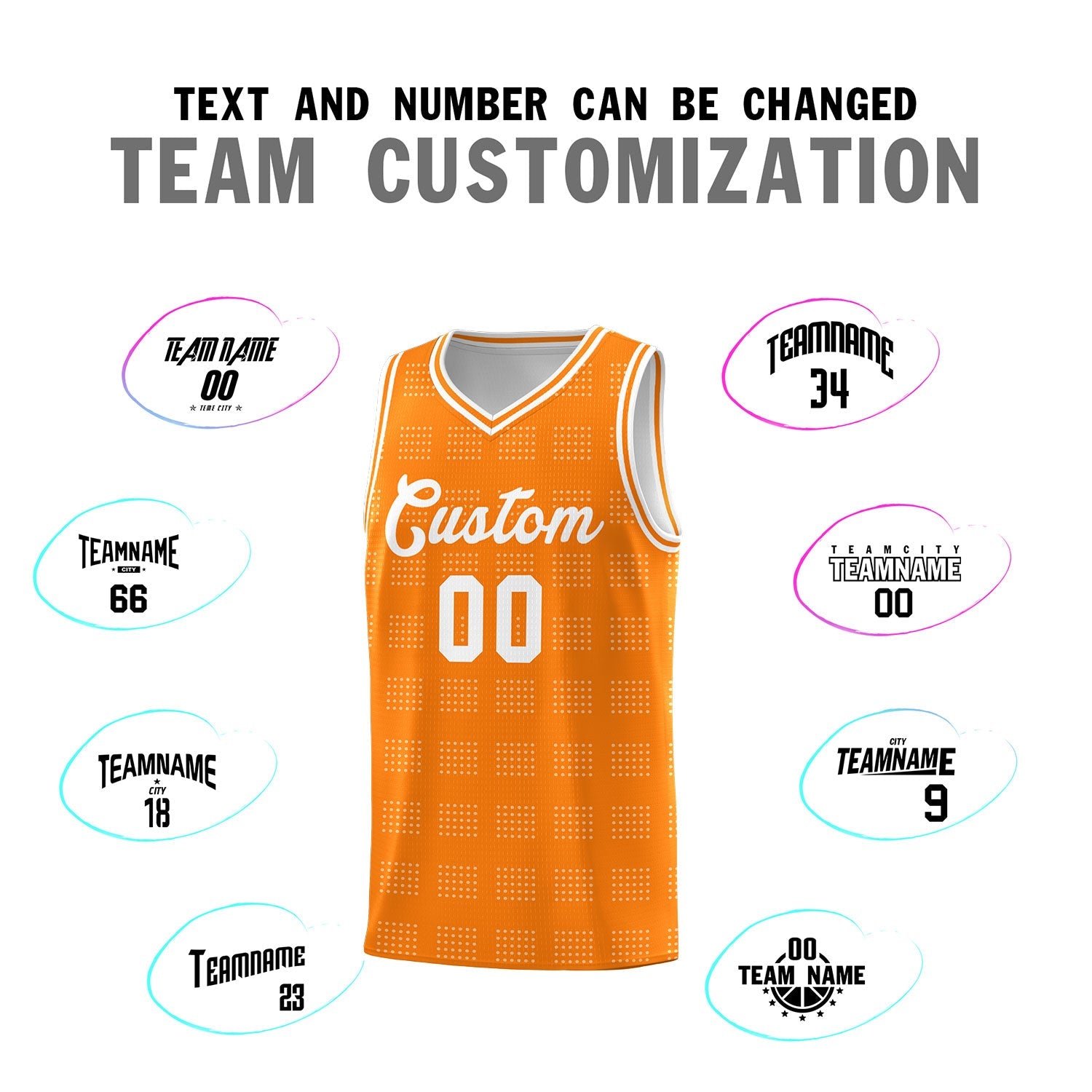 Custom Orange White Trailblazer Dot Pattern Sports Uniform Basketball Jersey