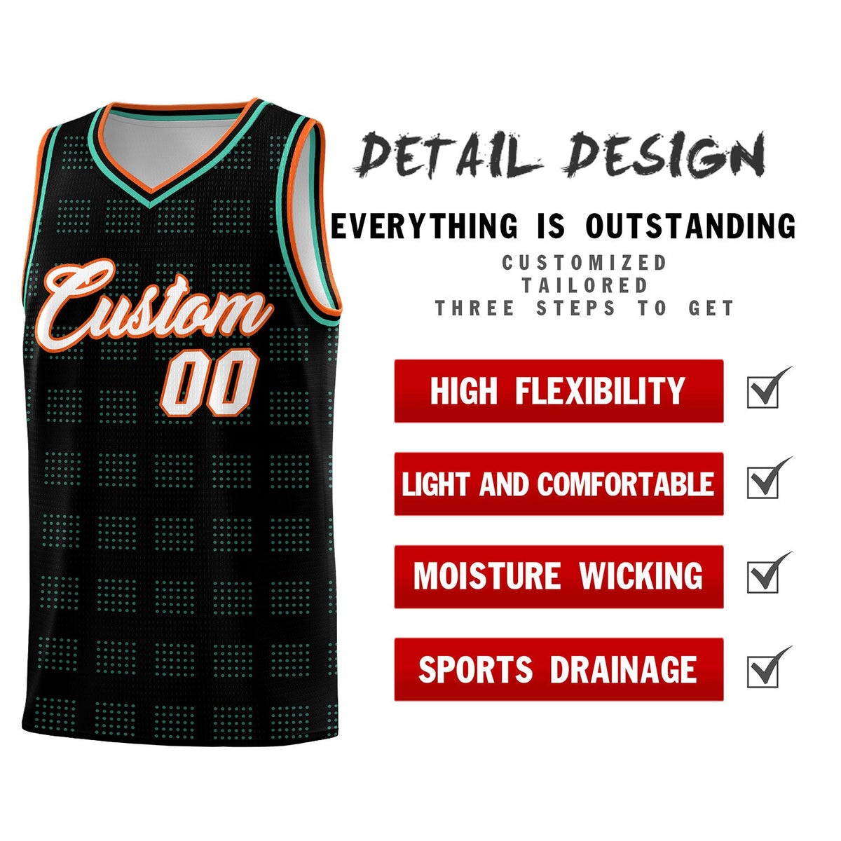 Custom Black Bright Green Trailblazer Dot Pattern Sports Uniform Basketball Jersey