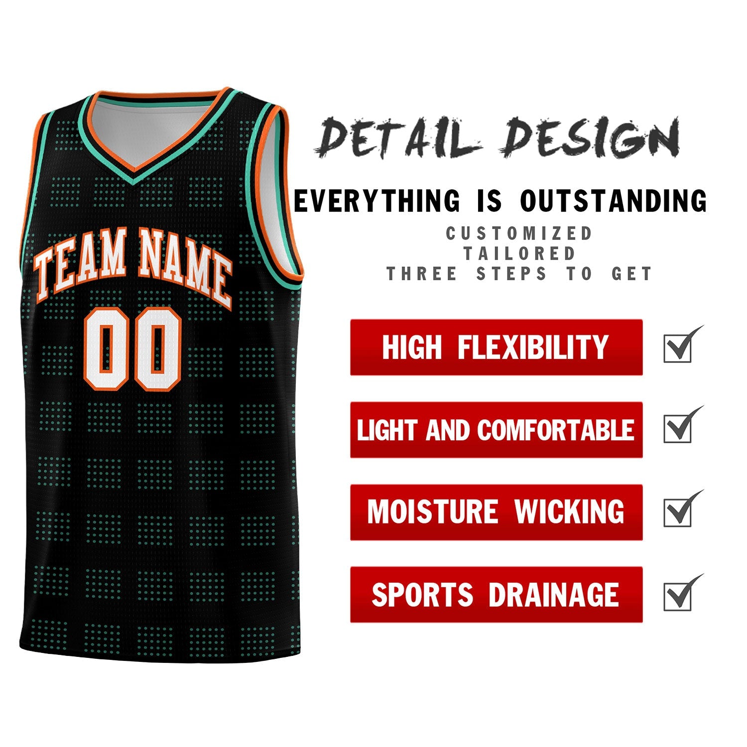 Custom Black Bright Green Trailblazer Dot Pattern Sports Uniform Basketball Jersey