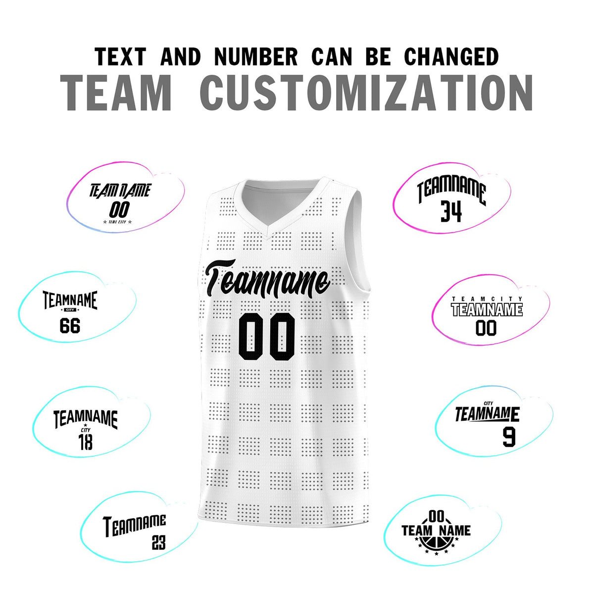 Custom White Gray Trailblazer Dot Pattern Sports Uniform Basketball Jersey
