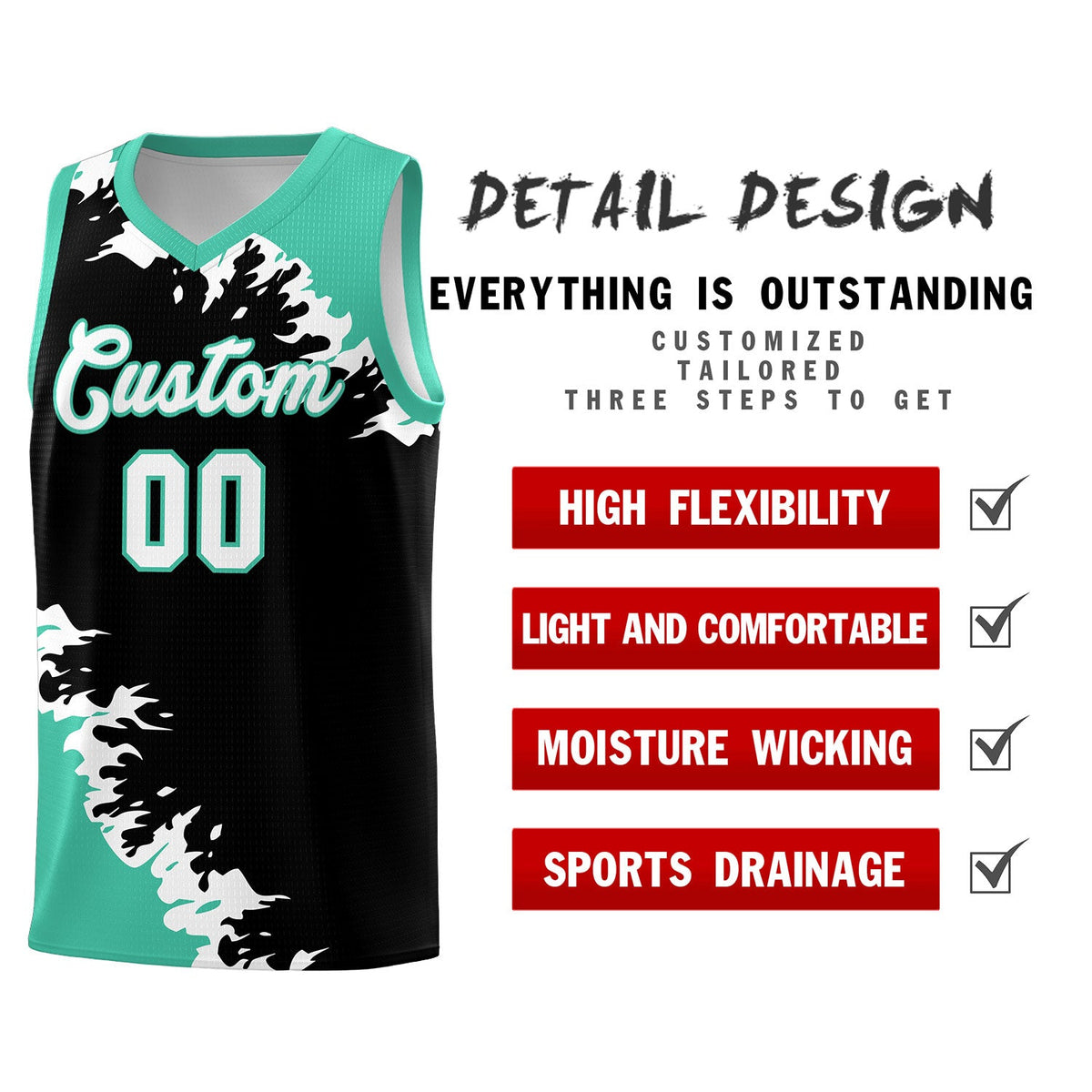 Custom Black Bright Green-White Sparkle Print Pattern Basketball Kits