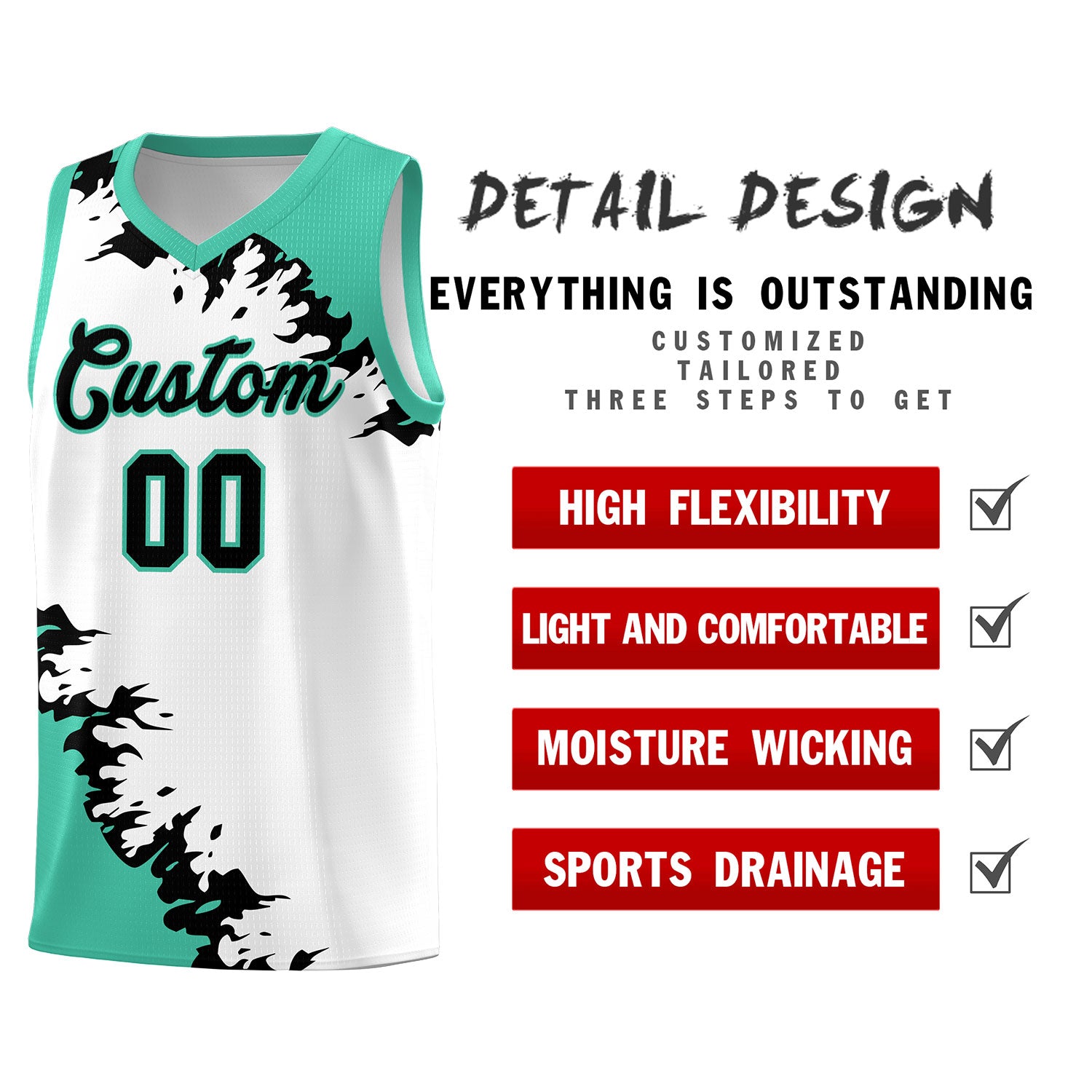 Custom White Black-Bright Green Sparkle Print Pattern Basketball Kits