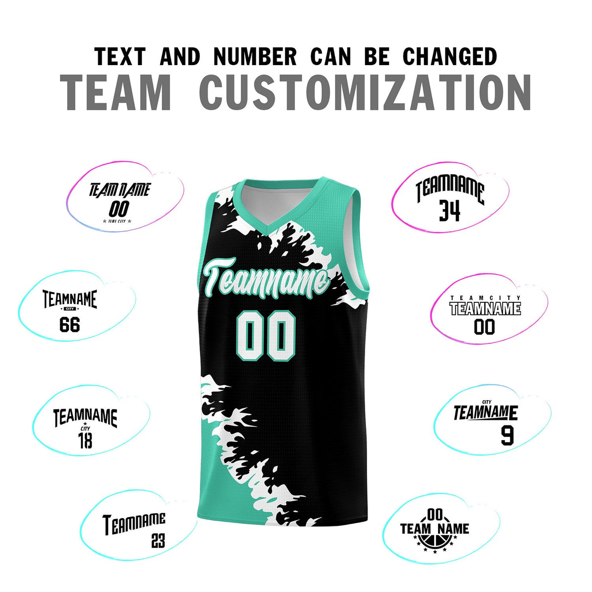 Custom Black Bright Green-White Sparkle Print Pattern Basketball Kits