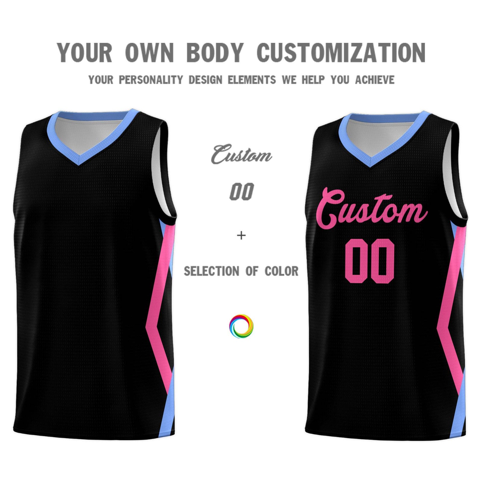 Custom Black Side Rhombus Graffiti Pattern Sets Basketball Jersey