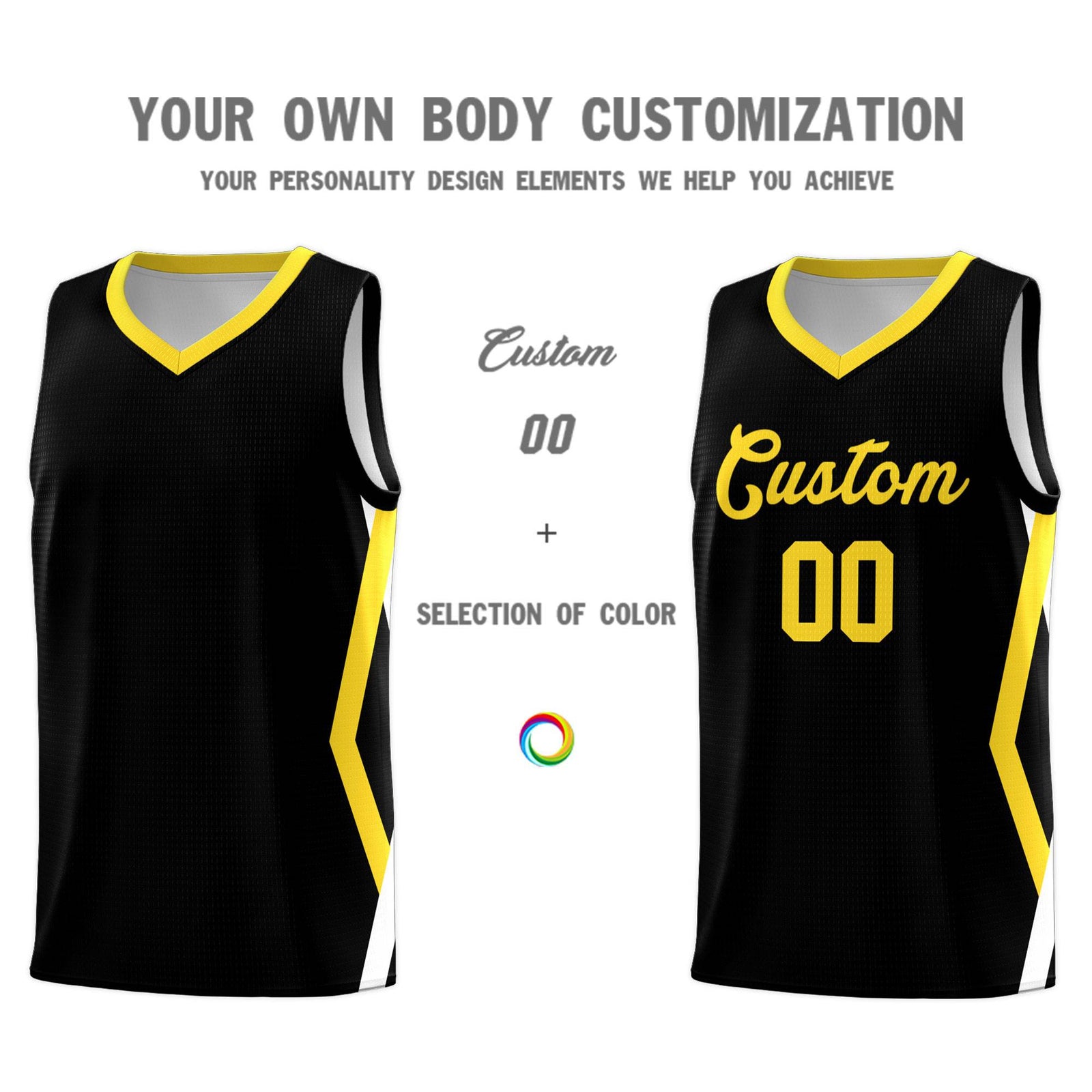 Custom Black Side Rhombus Graffiti Pattern Sets Basketball Jersey