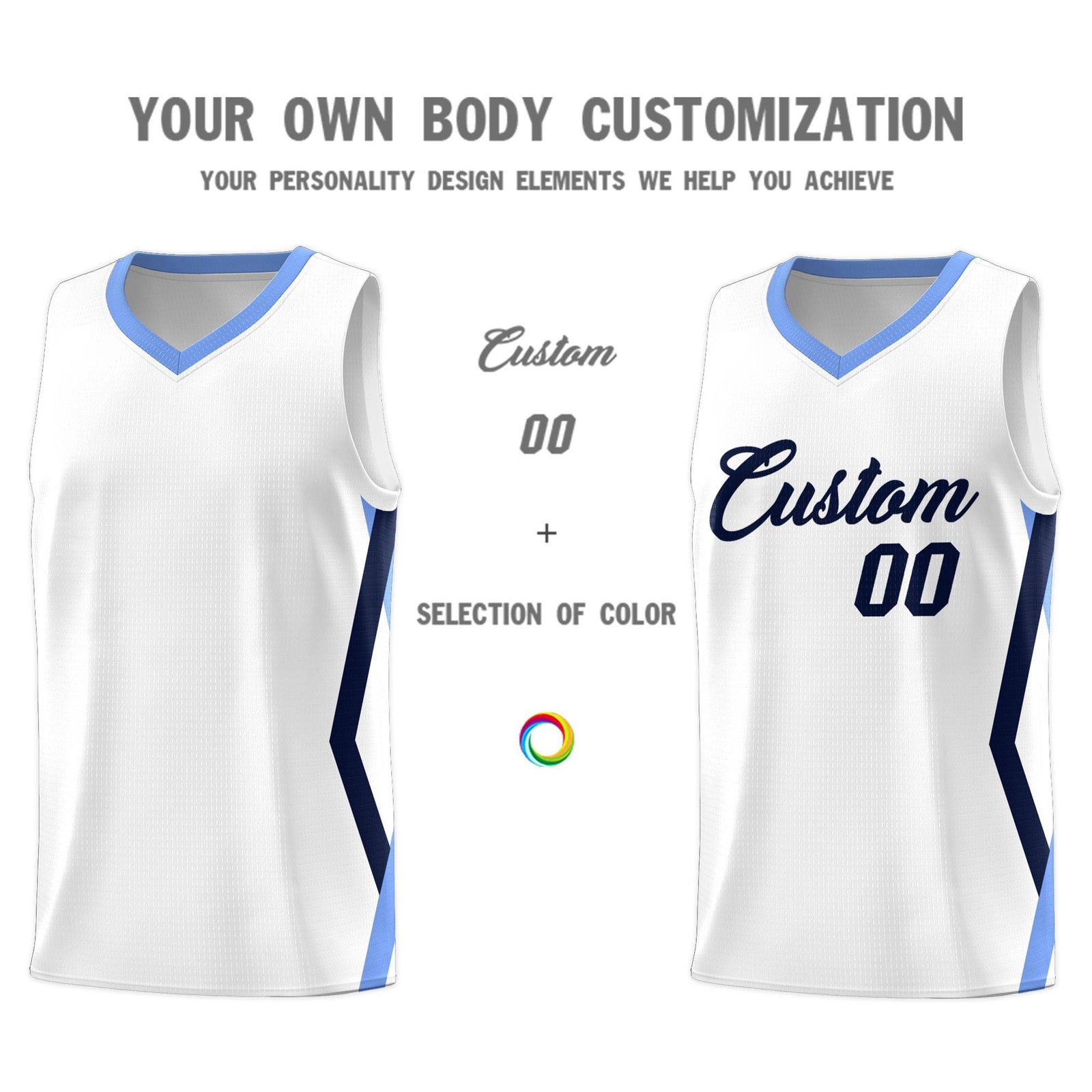 Custom White Side Rhombus Graffiti Pattern Sets Basketball Jersey