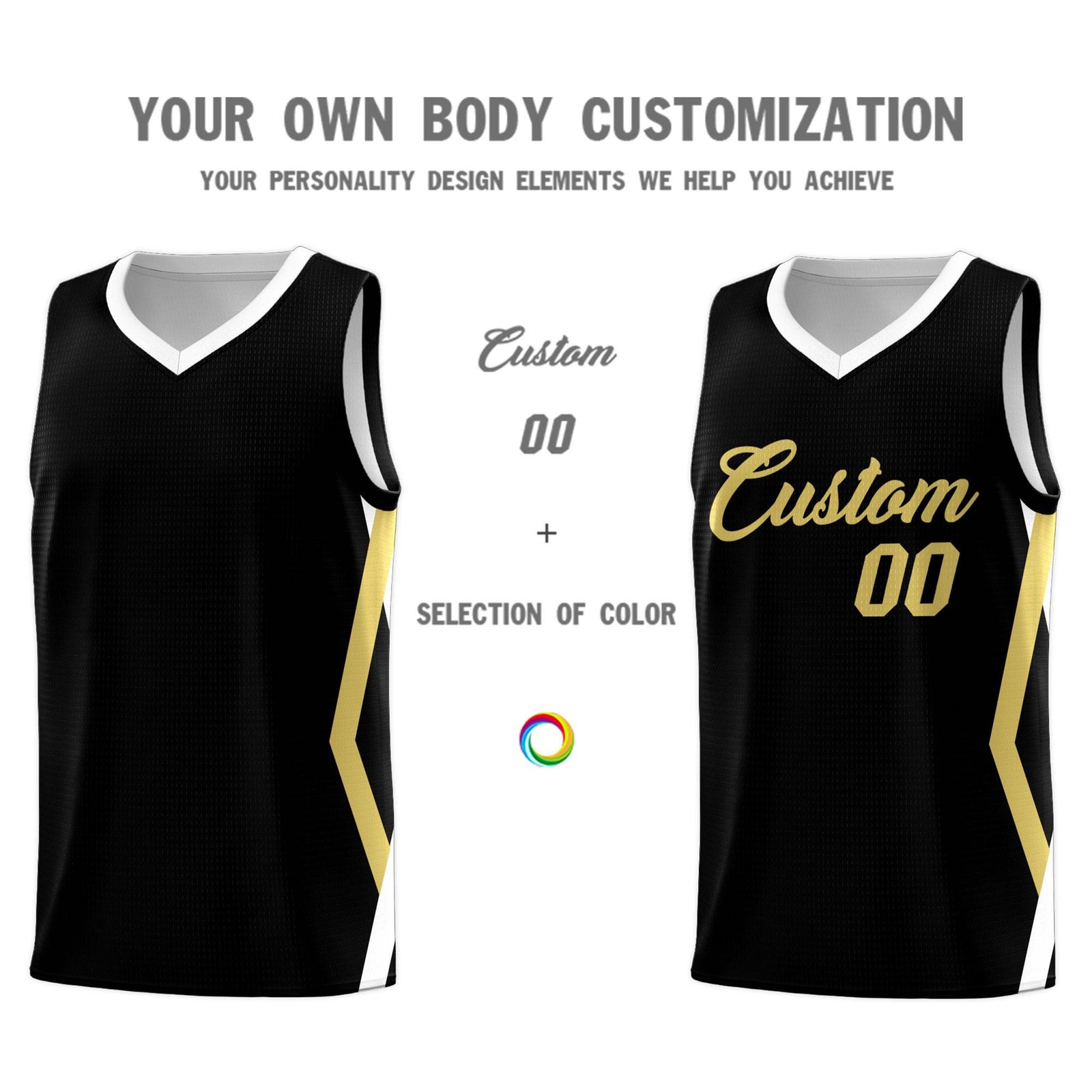 Custom Black Side Rhombus Graffiti Pattern Sets Basketball Jersey