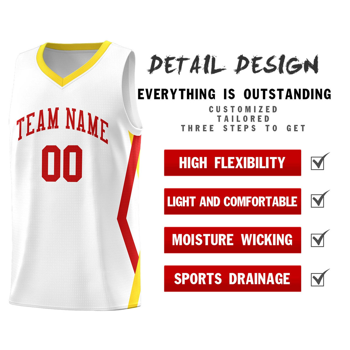Custom White Side Rhombus Graffiti Pattern Sets Basketball Jersey