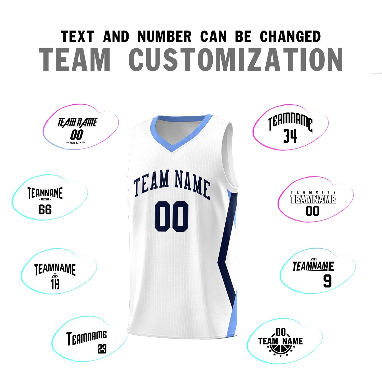 Custom White Side Rhombus Graffiti Pattern Sets Basketball Jersey