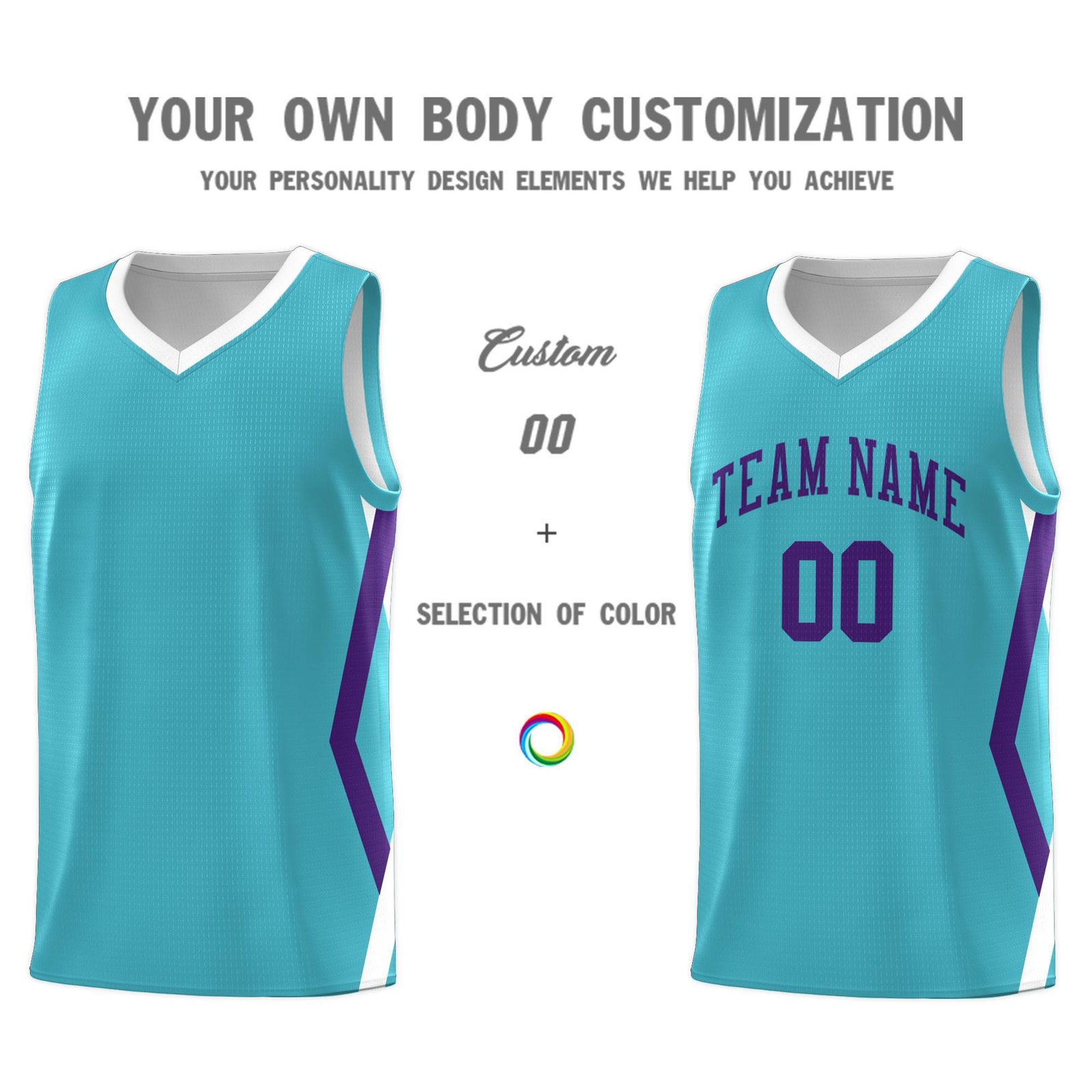 Custom Sky Blue Side Rhombus Graffiti Pattern Sets Basketball Jersey