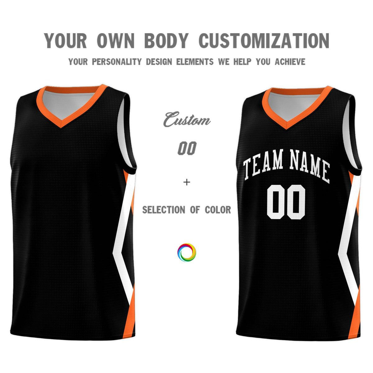 Custom Black Side Rhombus Graffiti Pattern Sets Basketball Jersey