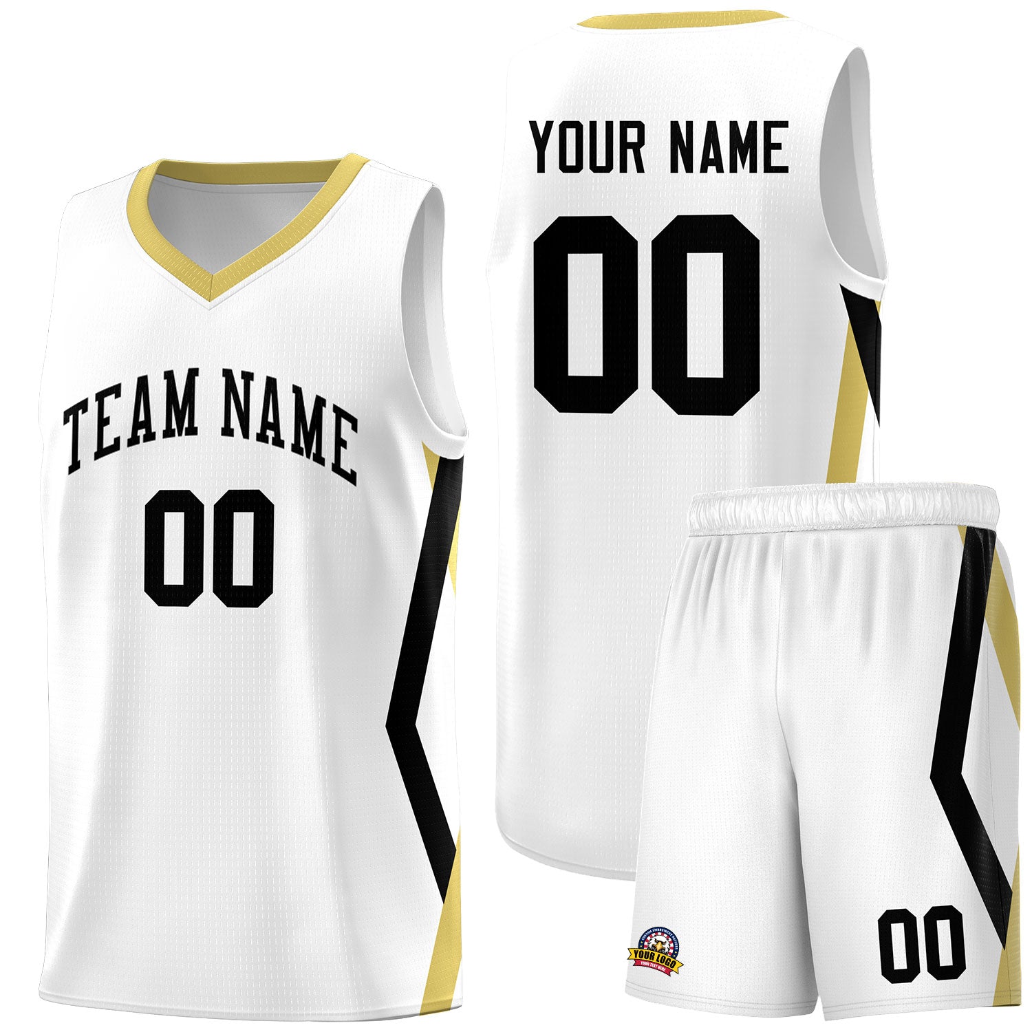 Custom White Side Rhombus Graffiti Pattern Sets Basketball Jersey