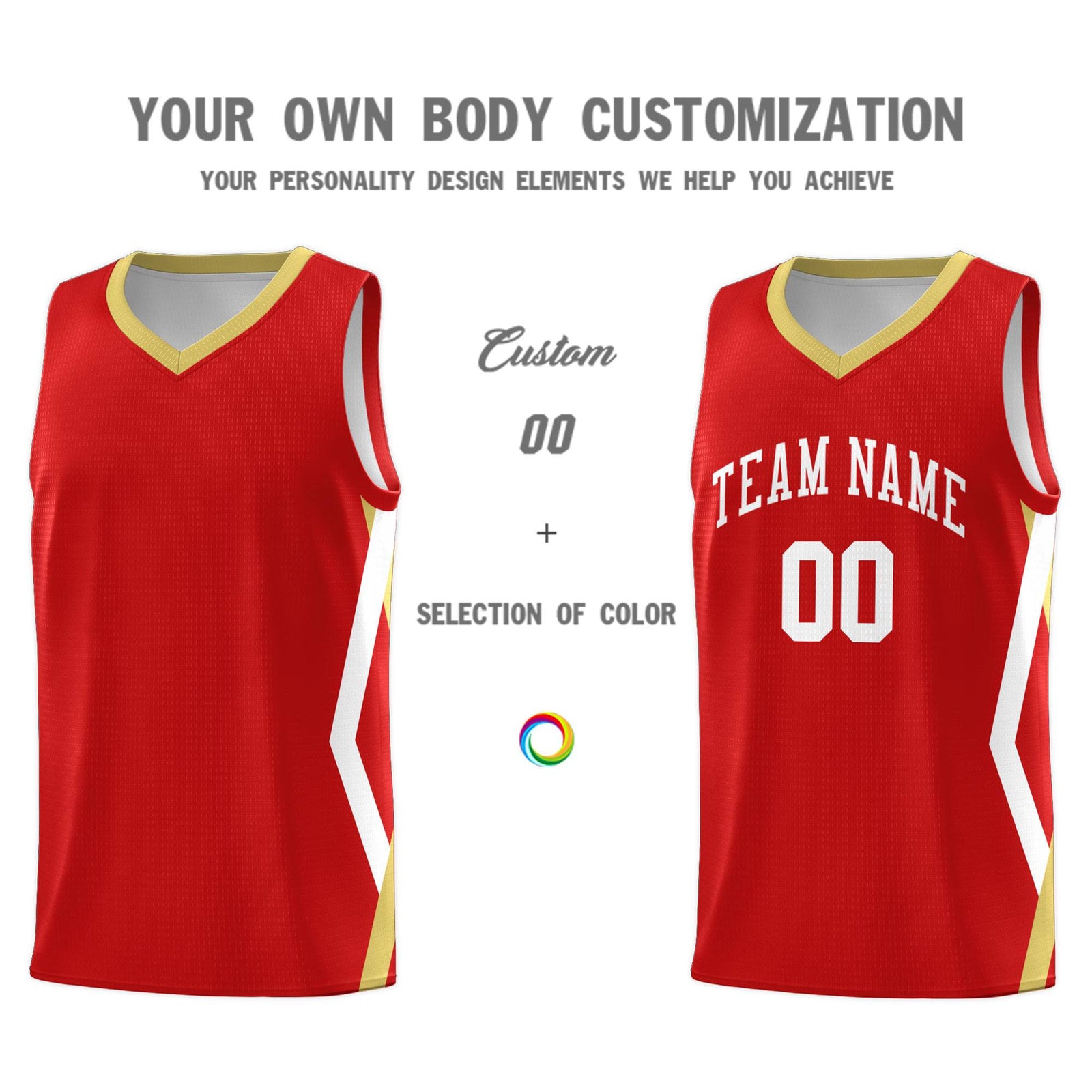 Custom Red Side Rhombus Graffiti Pattern Sets Basketball Jersey