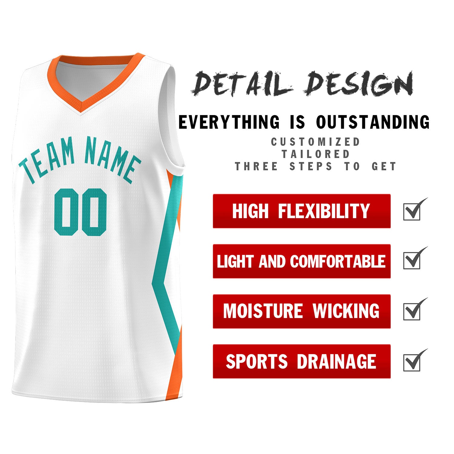 Custom White Side Rhombus Graffiti Pattern Sets Basketball Jersey