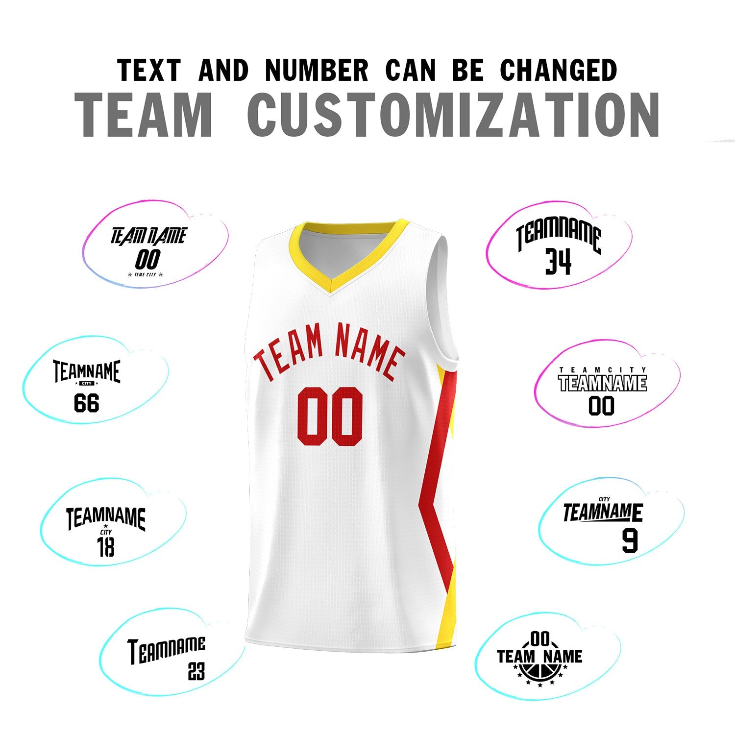 Custom White Side Rhombus Graffiti Pattern Sets Basketball Jersey
