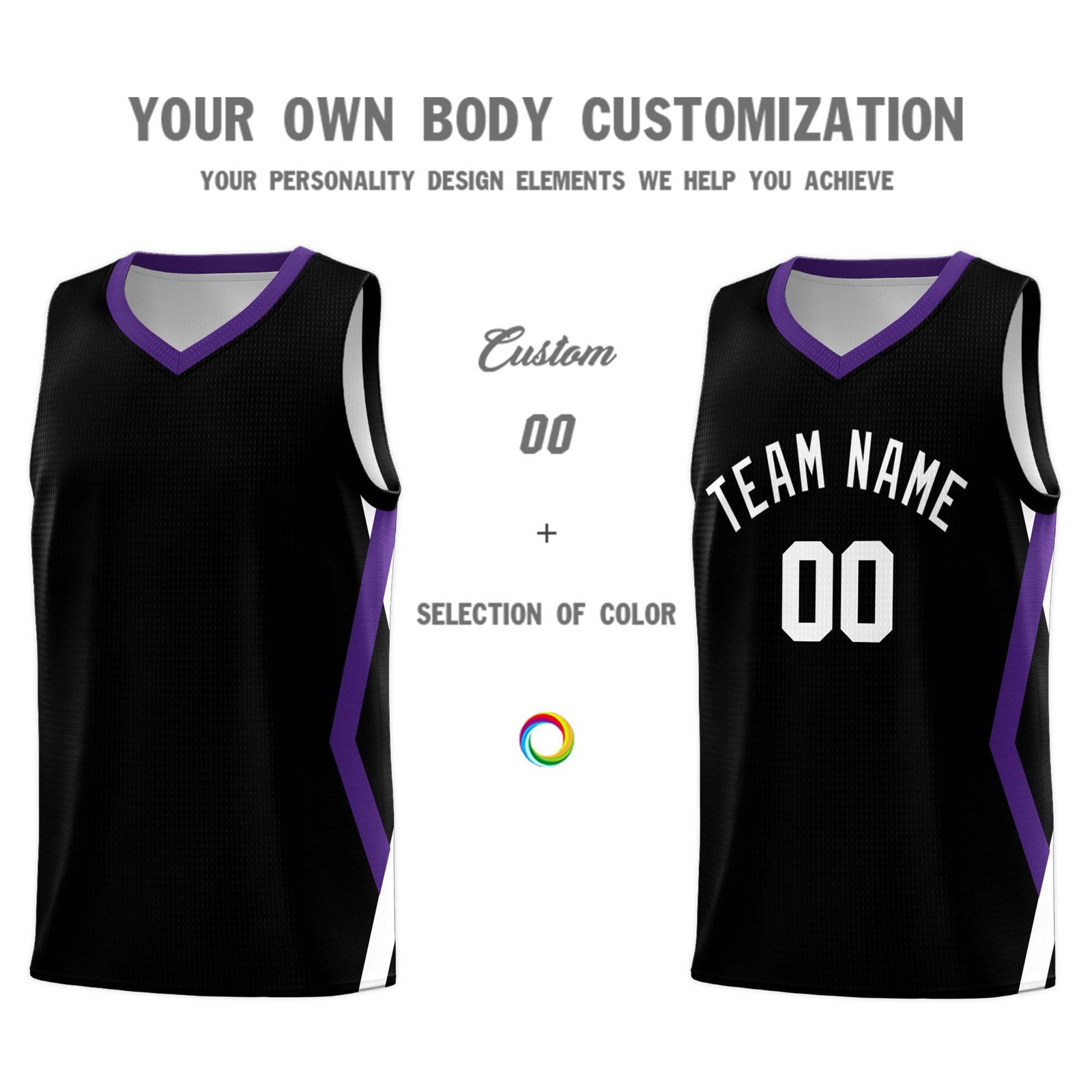 Custom Black Side Rhombus Graffiti Pattern Sets Basketball Jersey