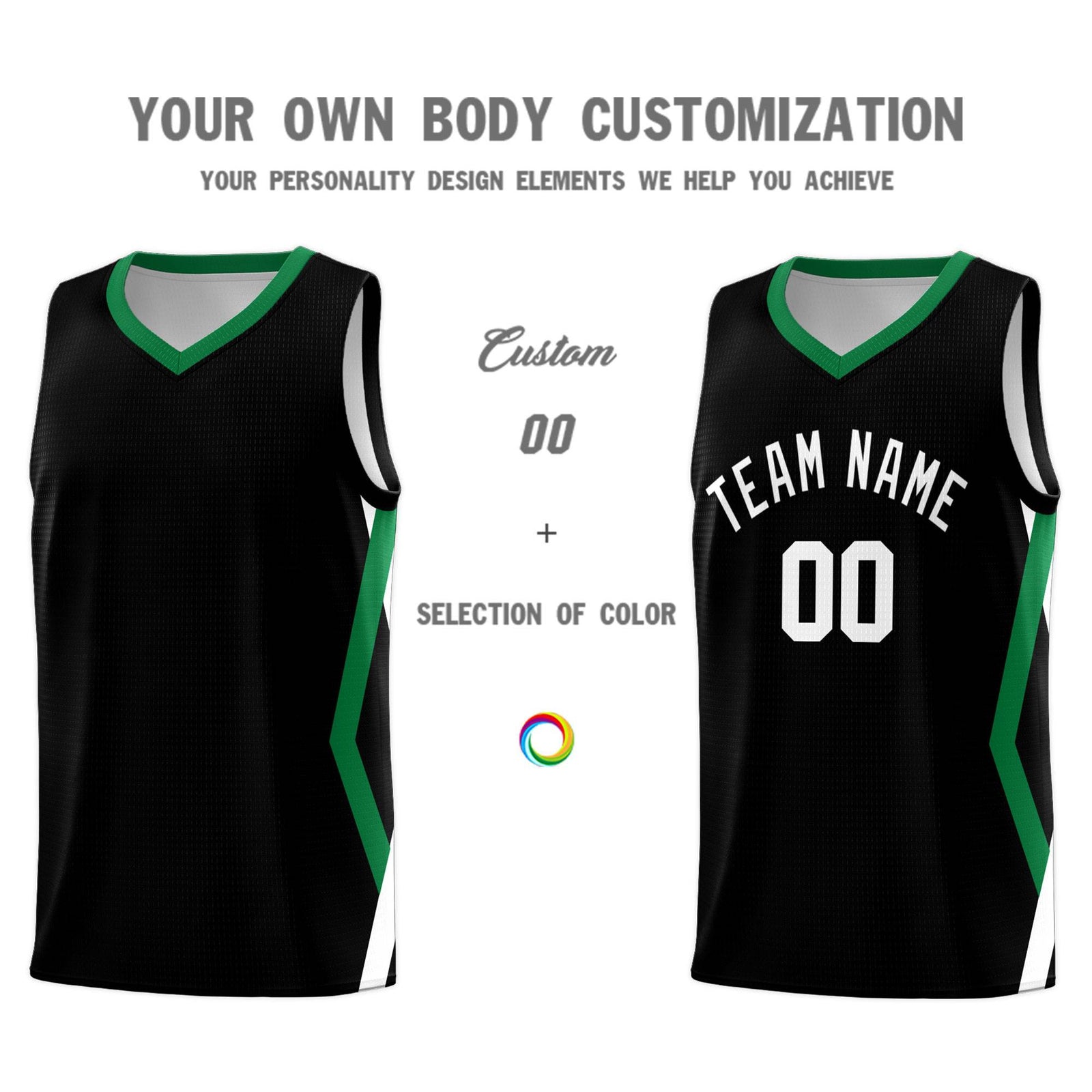 Custom Black Side Rhombus Graffiti Pattern Sets Basketball Jersey