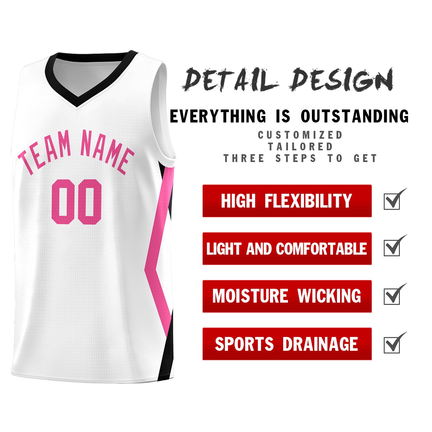 Custom White Side Rhombus Graffiti Pattern Sets Basketball Jersey