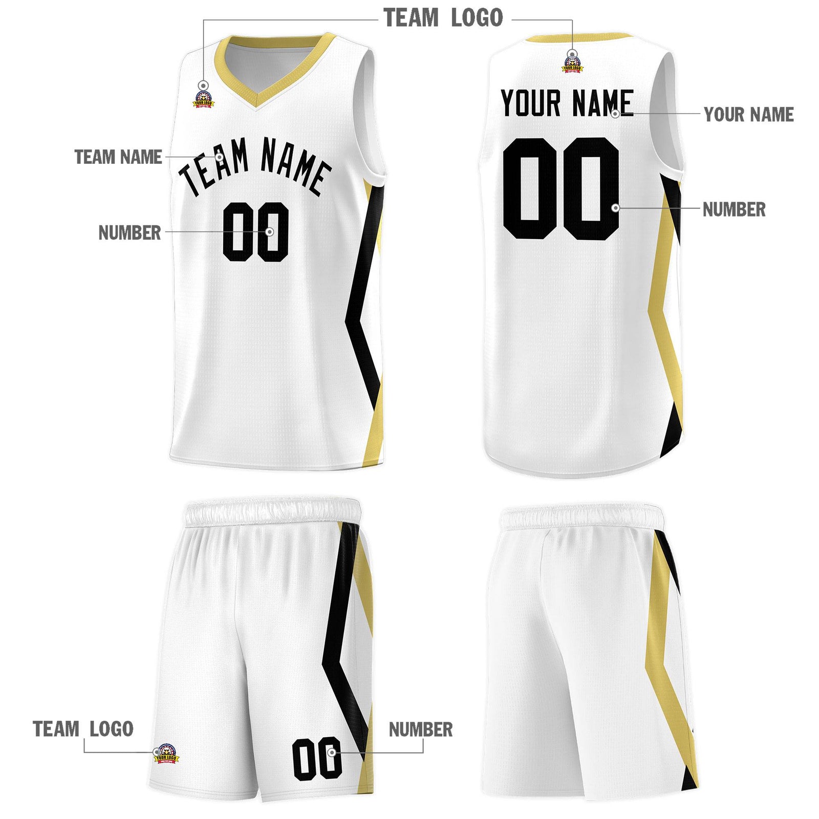 Custom White Side Rhombus Graffiti Pattern Sets Basketball Jersey