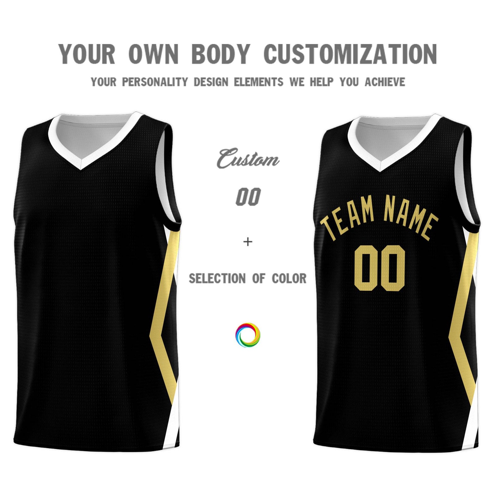 Custom Black Side Rhombus Graffiti Pattern Sets Basketball Jersey