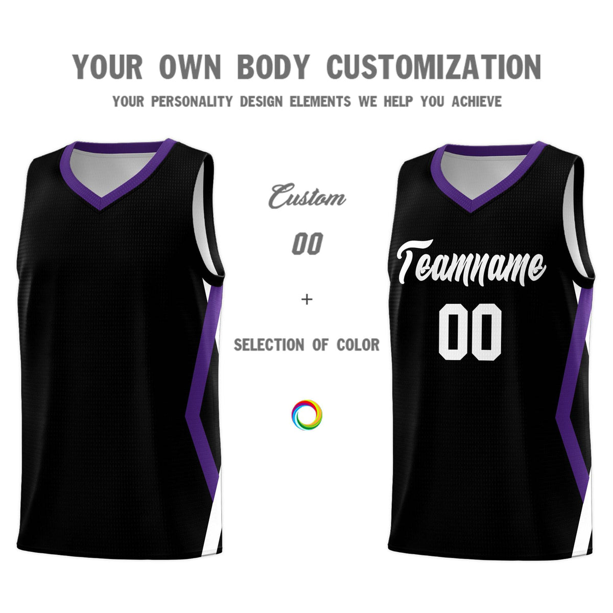 Custom Black Side Rhombus Graffiti Pattern Sets Basketball Jersey