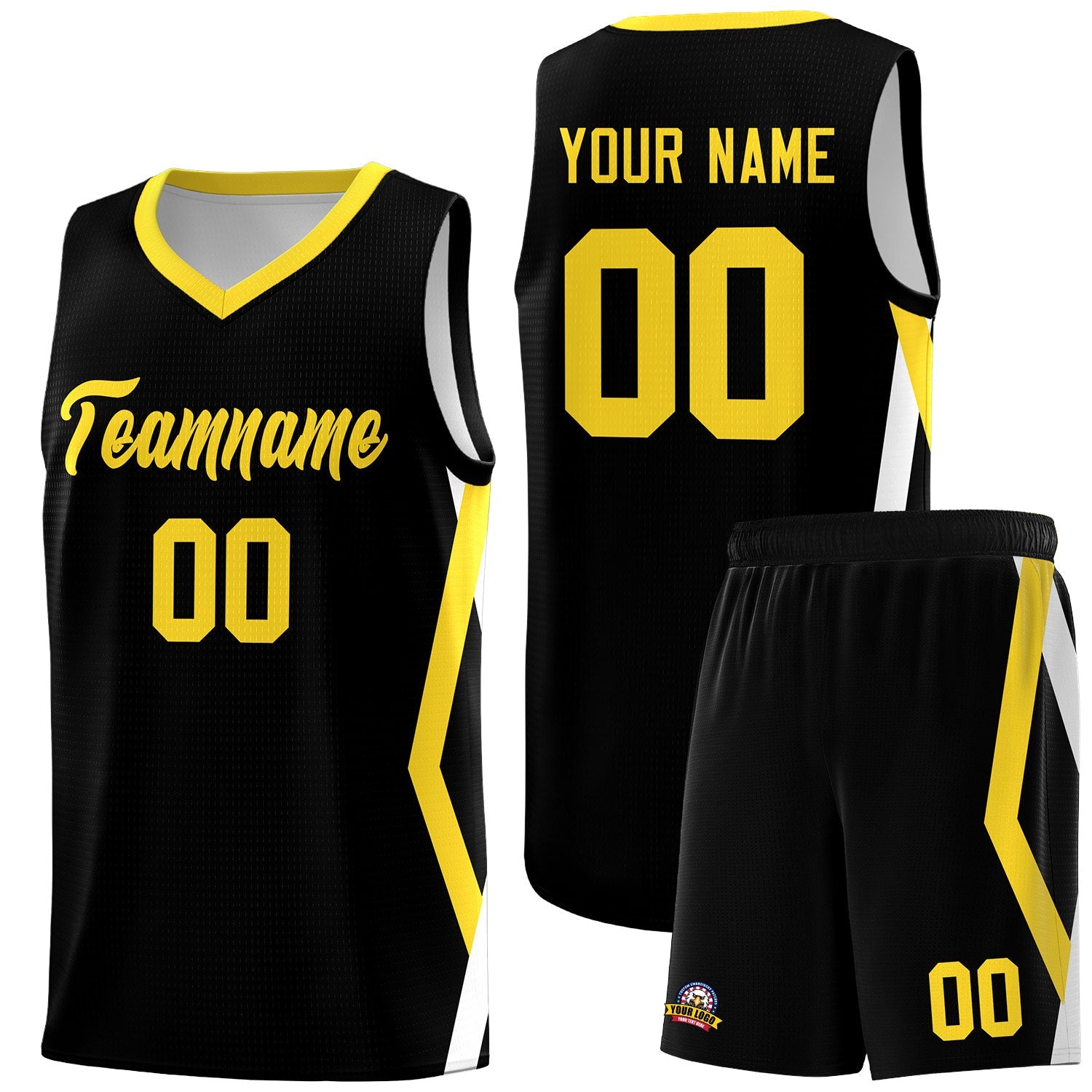 Custom Black Side Rhombus Graffiti Pattern Sets Basketball Jersey