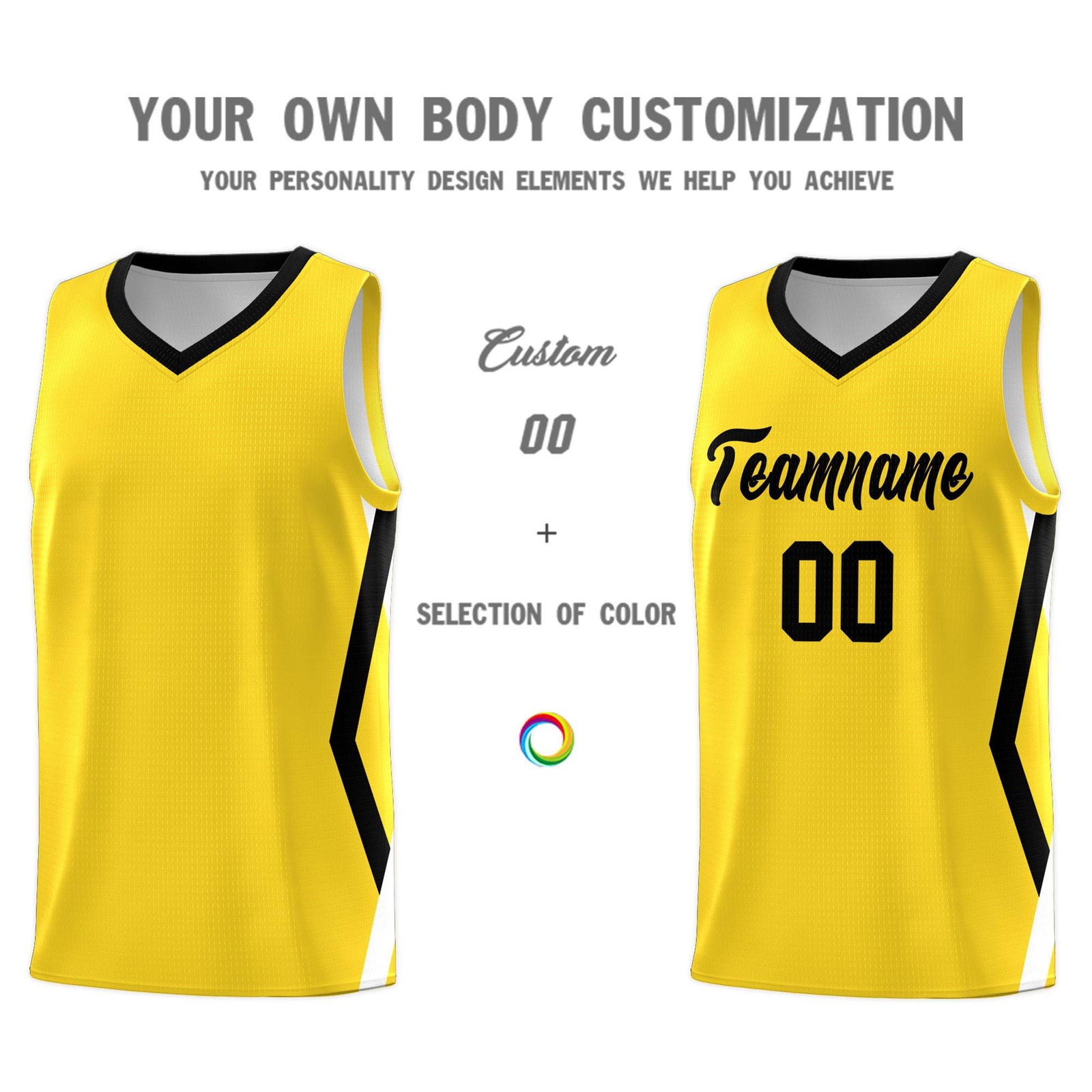 Custom Gold Side Rhombus Graffiti Pattern Sets Basketball Jersey