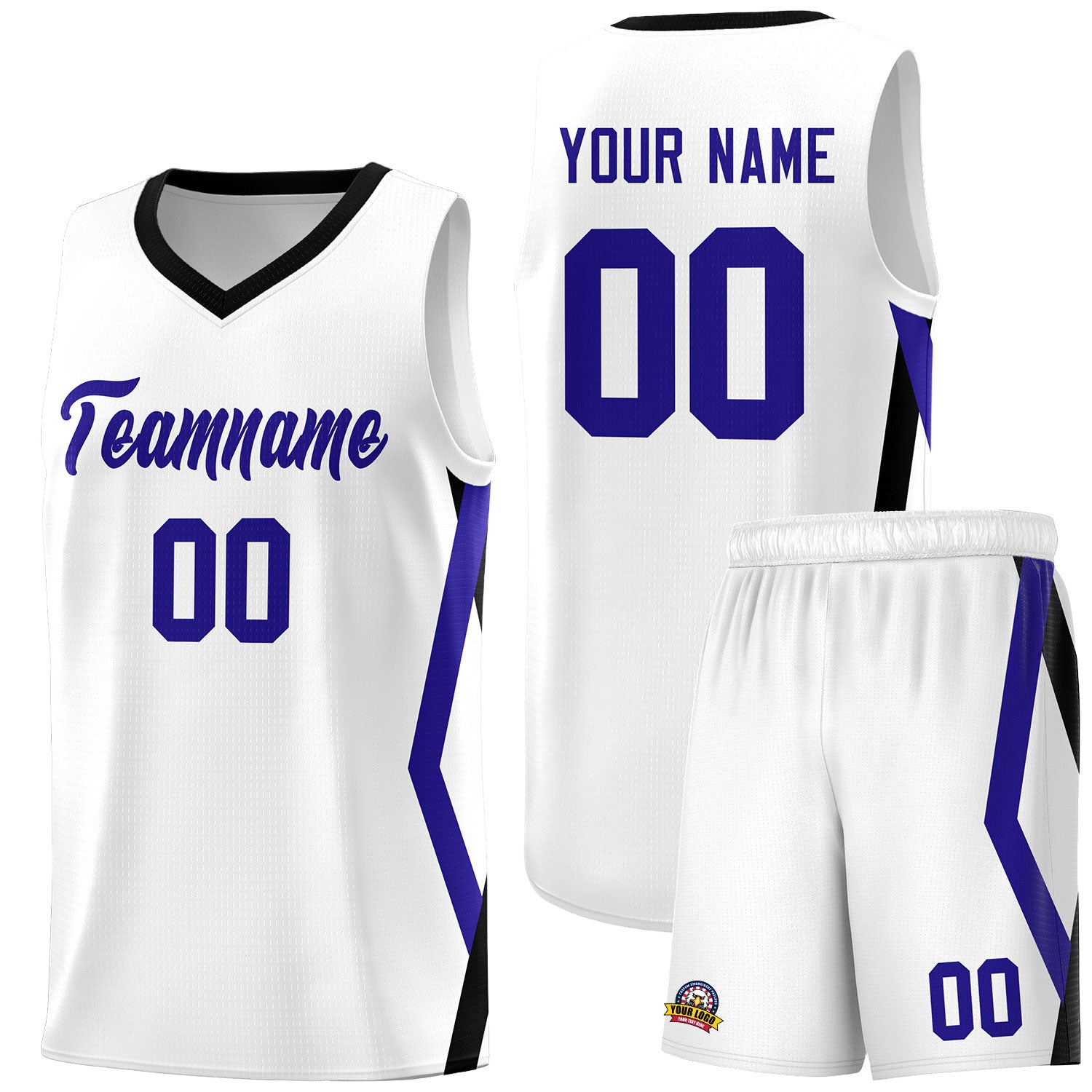 Custom White Side Rhombus Graffiti Pattern Sets Basketball Jersey