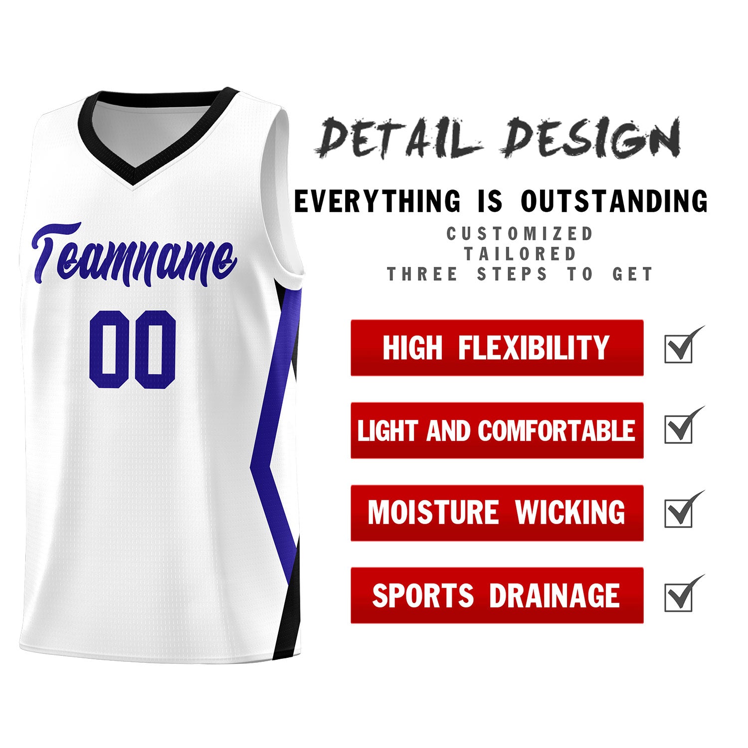 Custom White Side Rhombus Graffiti Pattern Sets Basketball Jersey