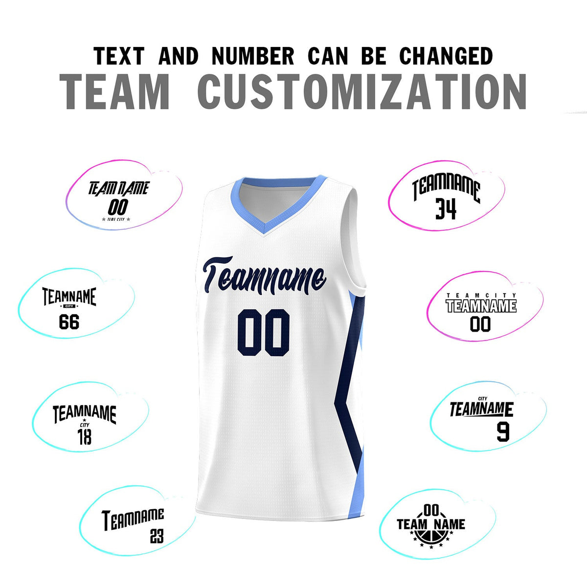 Custom White Side Rhombus Graffiti Pattern Sets Basketball Jersey