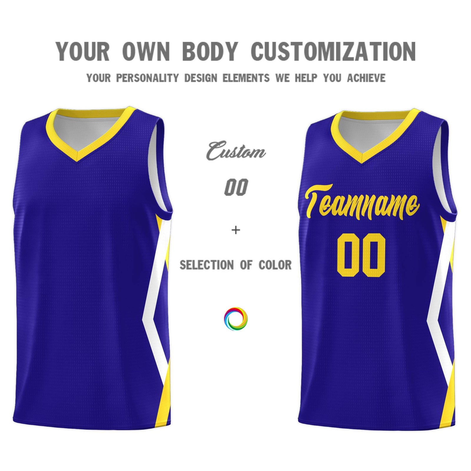Custom Royal Side Rhombus Graffiti Pattern Sets Basketball Jersey