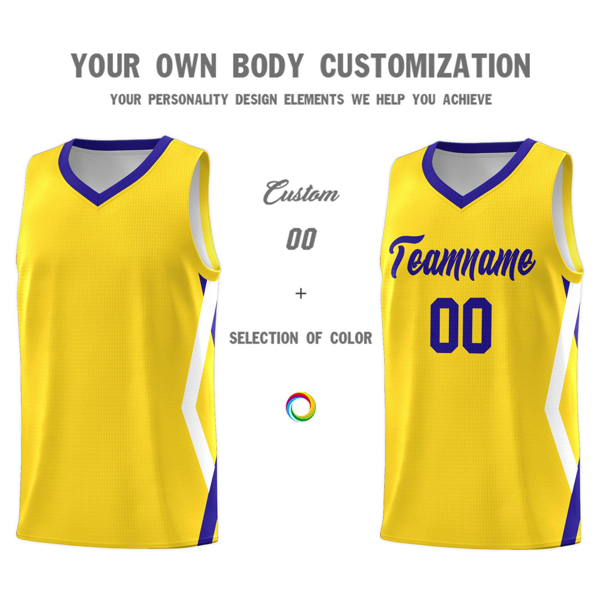 Custom Gold Side Rhombus Graffiti Pattern Sets Basketball Jersey