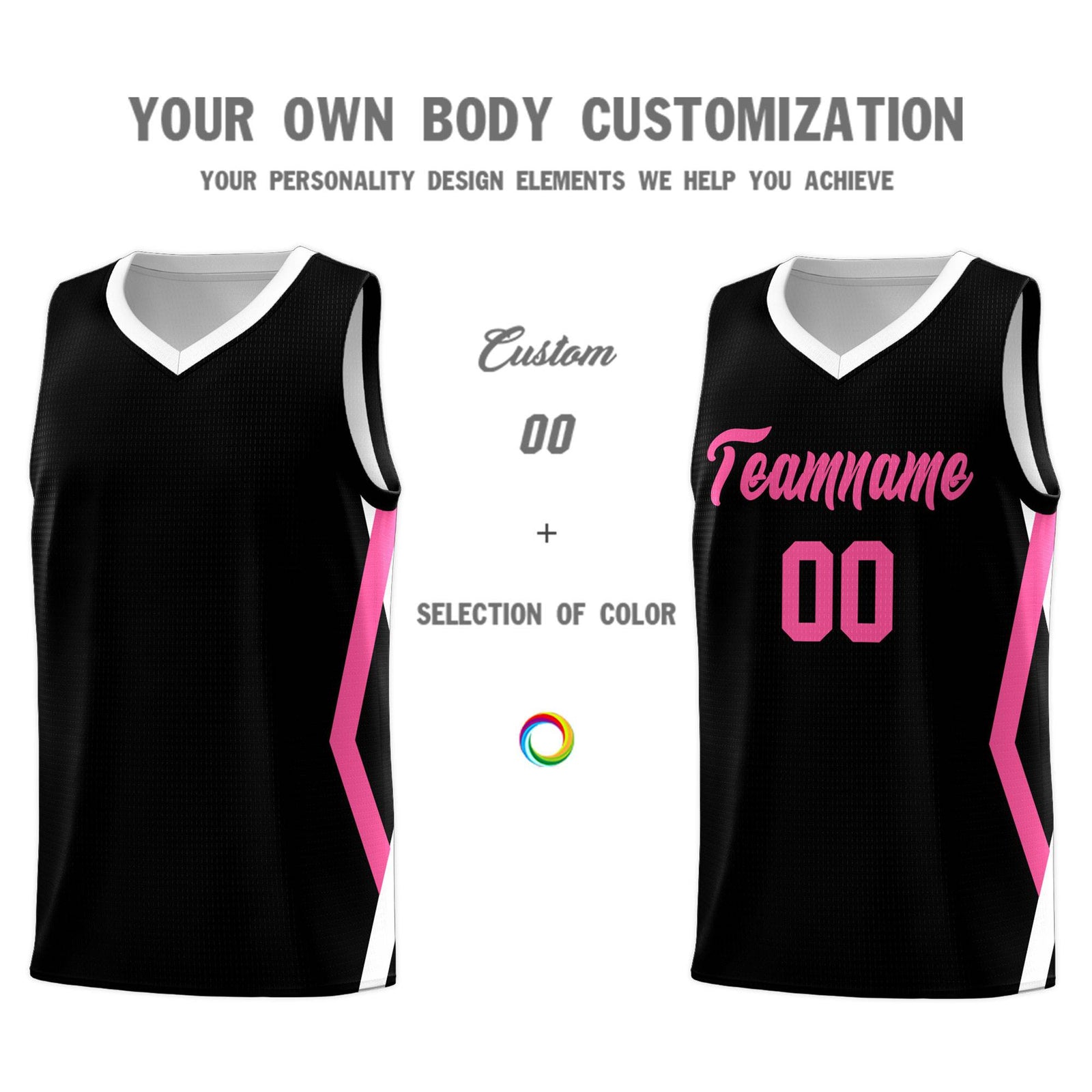 Custom Black Side Rhombus Graffiti Pattern Sets Basketball Jersey