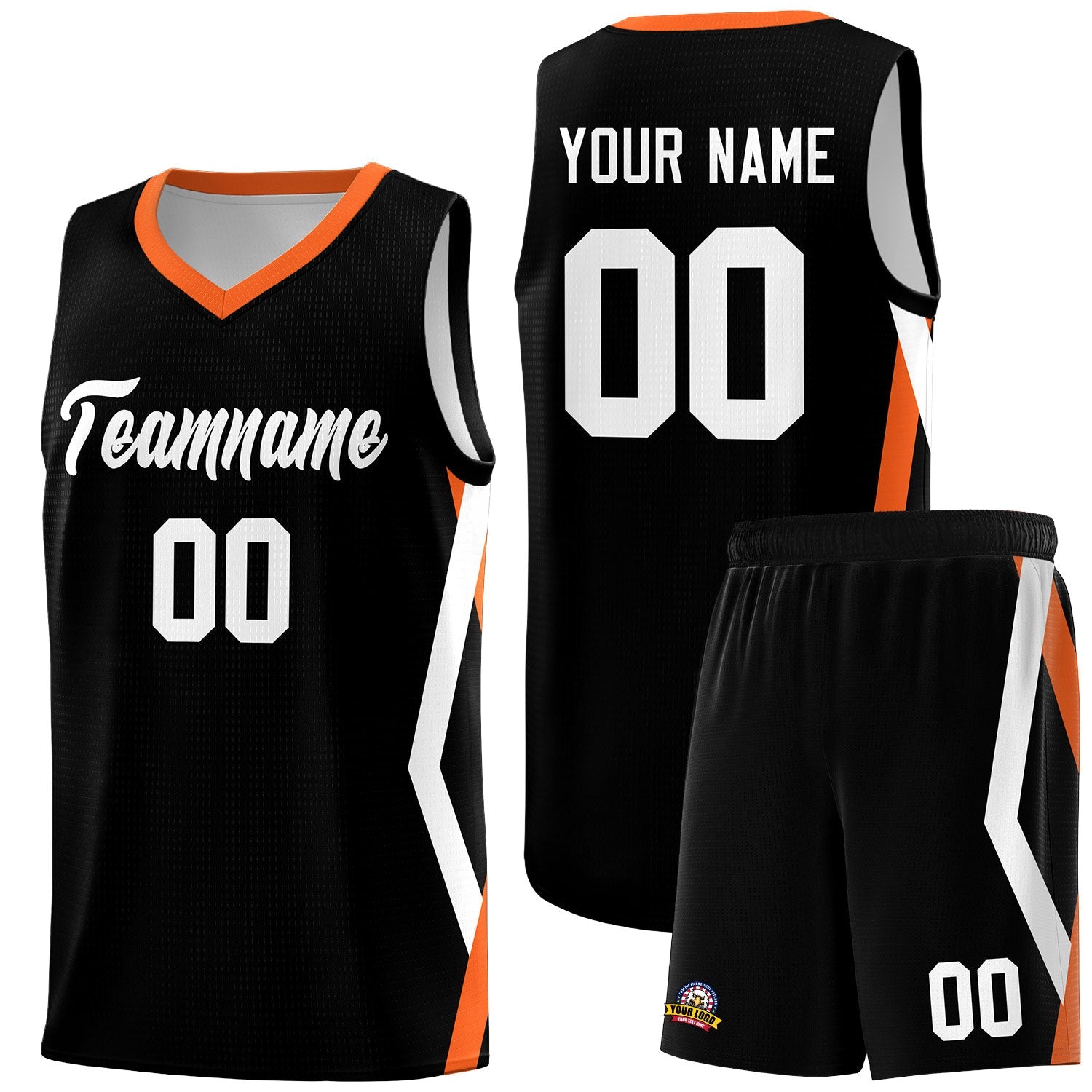 Custom Black Side Rhombus Graffiti Pattern Sets Basketball Jersey