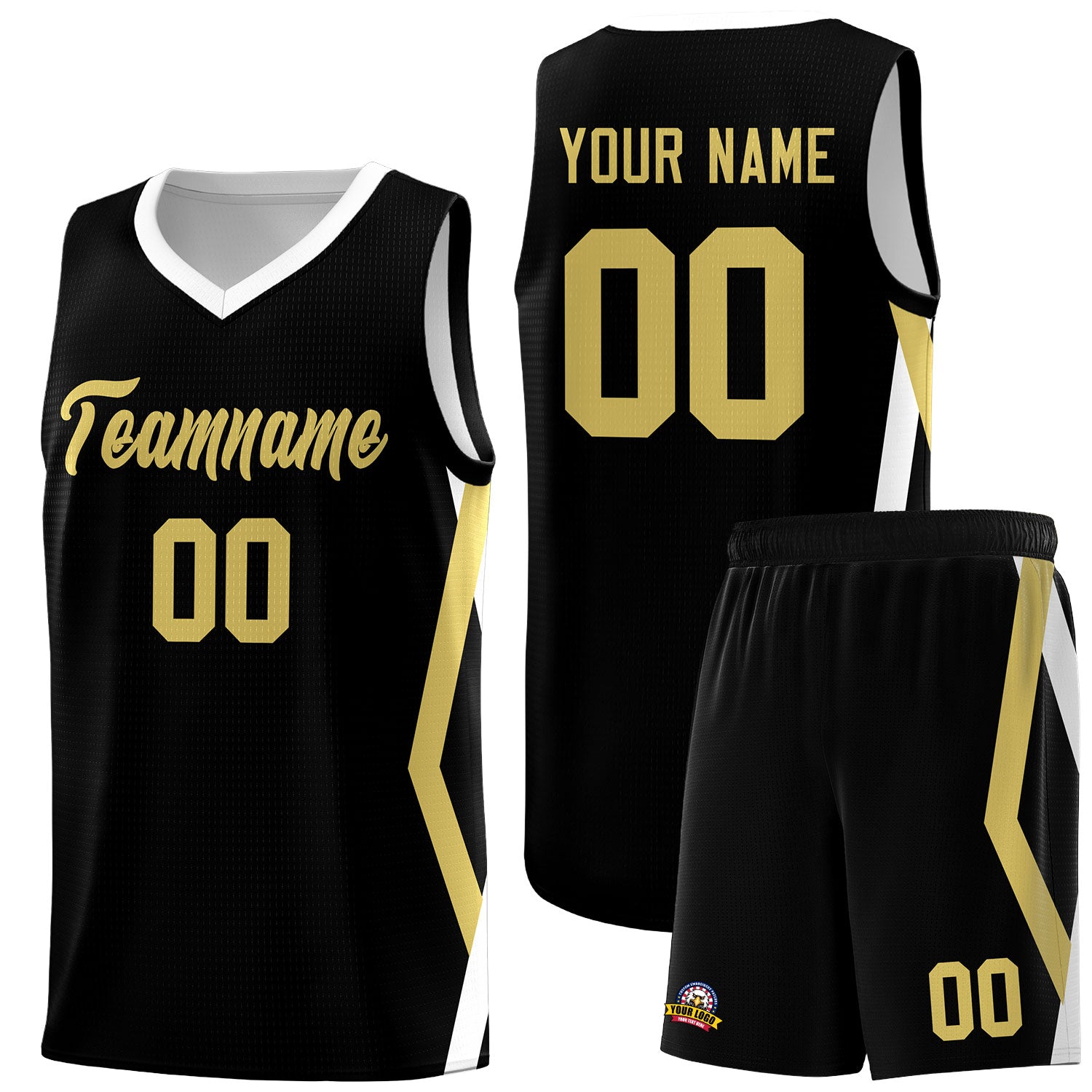 Custom Black Side Rhombus Graffiti Pattern Sets Basketball Jersey