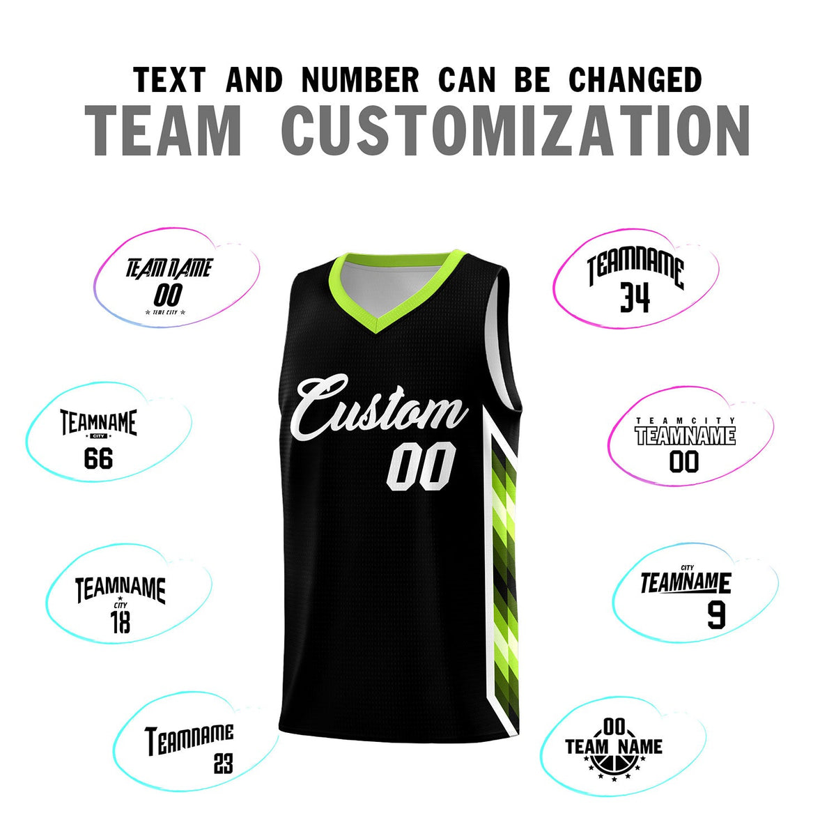 Custom Black Mosaic Gradient Fashion Sports Uniform Basketball Jersey