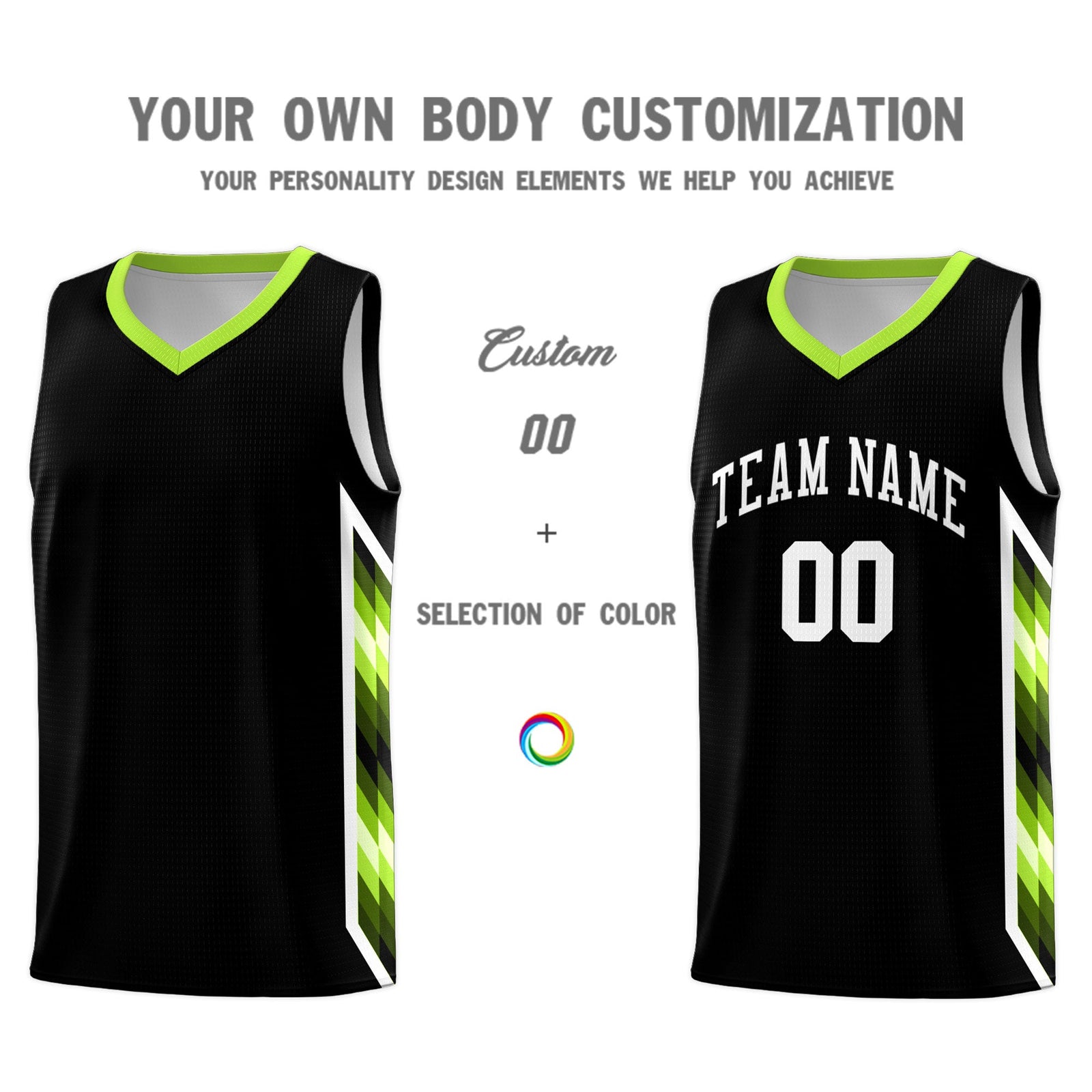 Custom Black Mosaic Gradient Fashion Sports Uniform Basketball Jersey