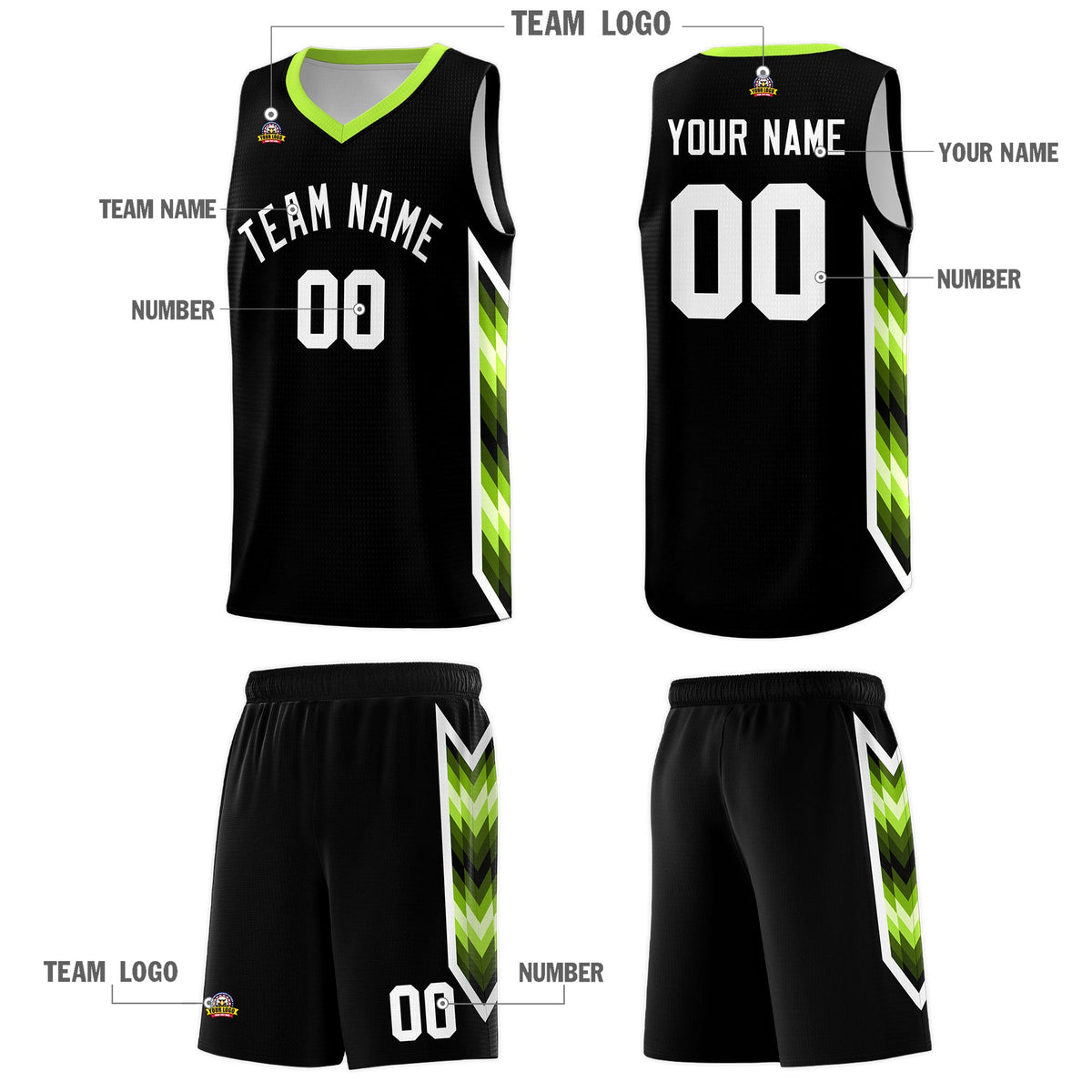 Custom Black Mosaic Gradient Fashion Sports Uniform Basketball Jersey