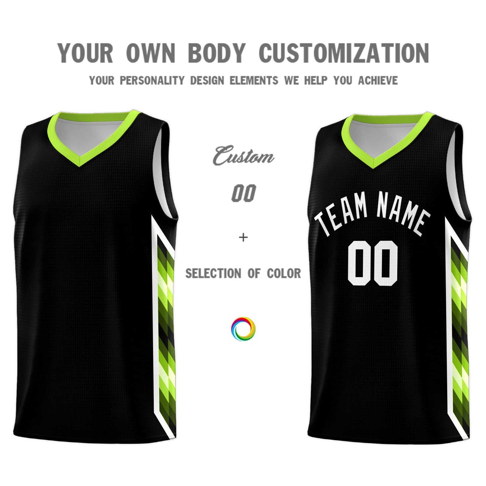 Custom Black Mosaic Gradient Fashion Sports Uniform Basketball Jersey