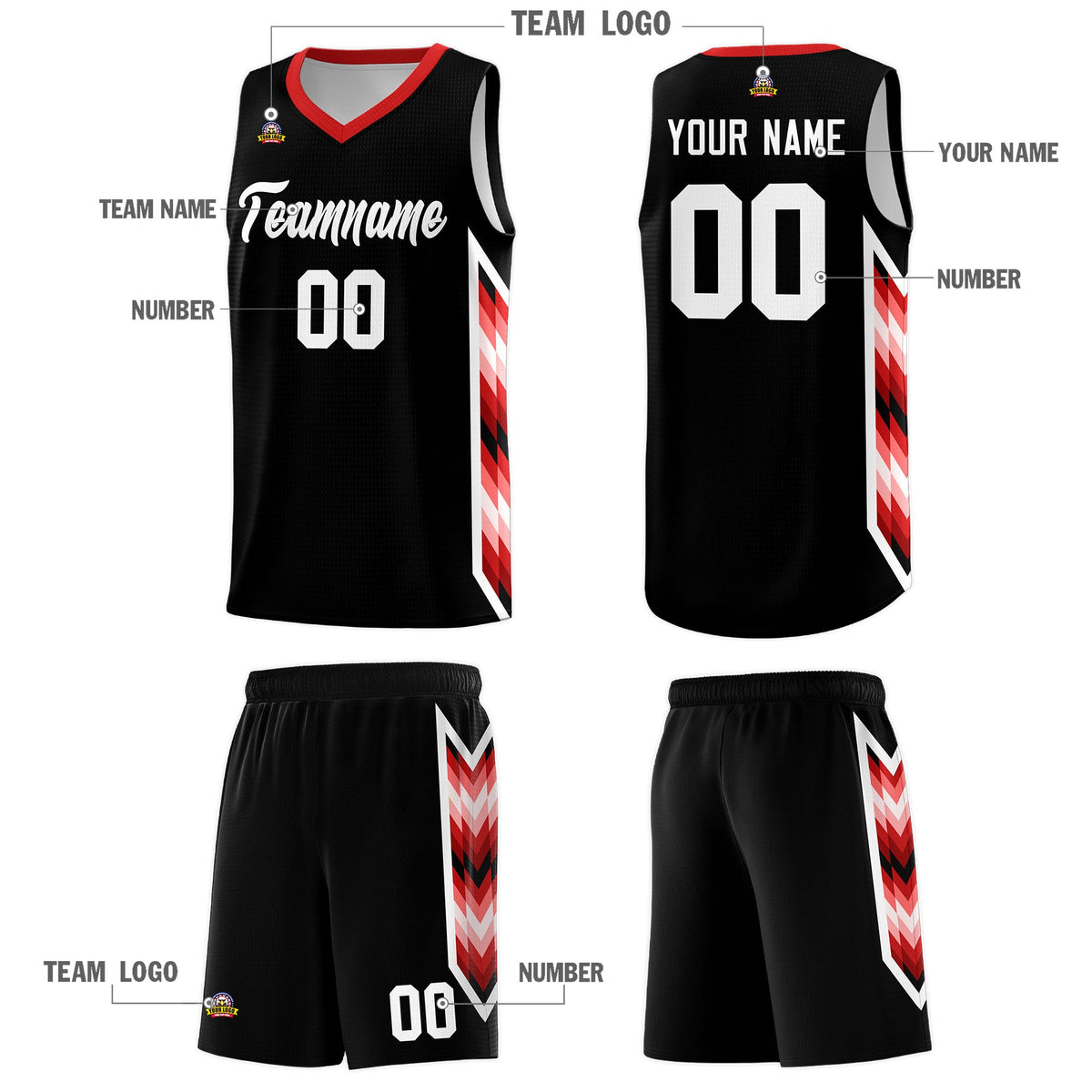 Custom Black Mosaic Gradient Fashion Sports Uniform Basketball Jersey