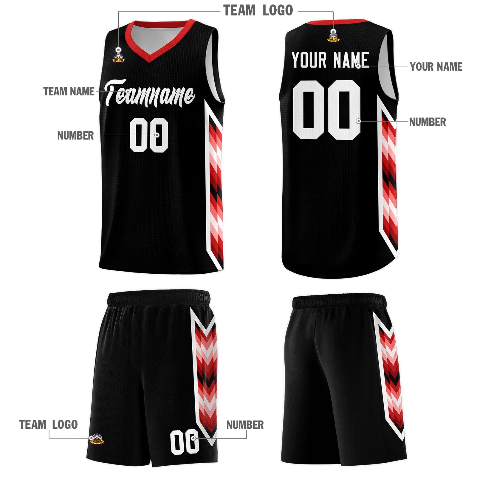 Custom Black Mosaic Gradient Fashion Sports Uniform Basketball Jersey