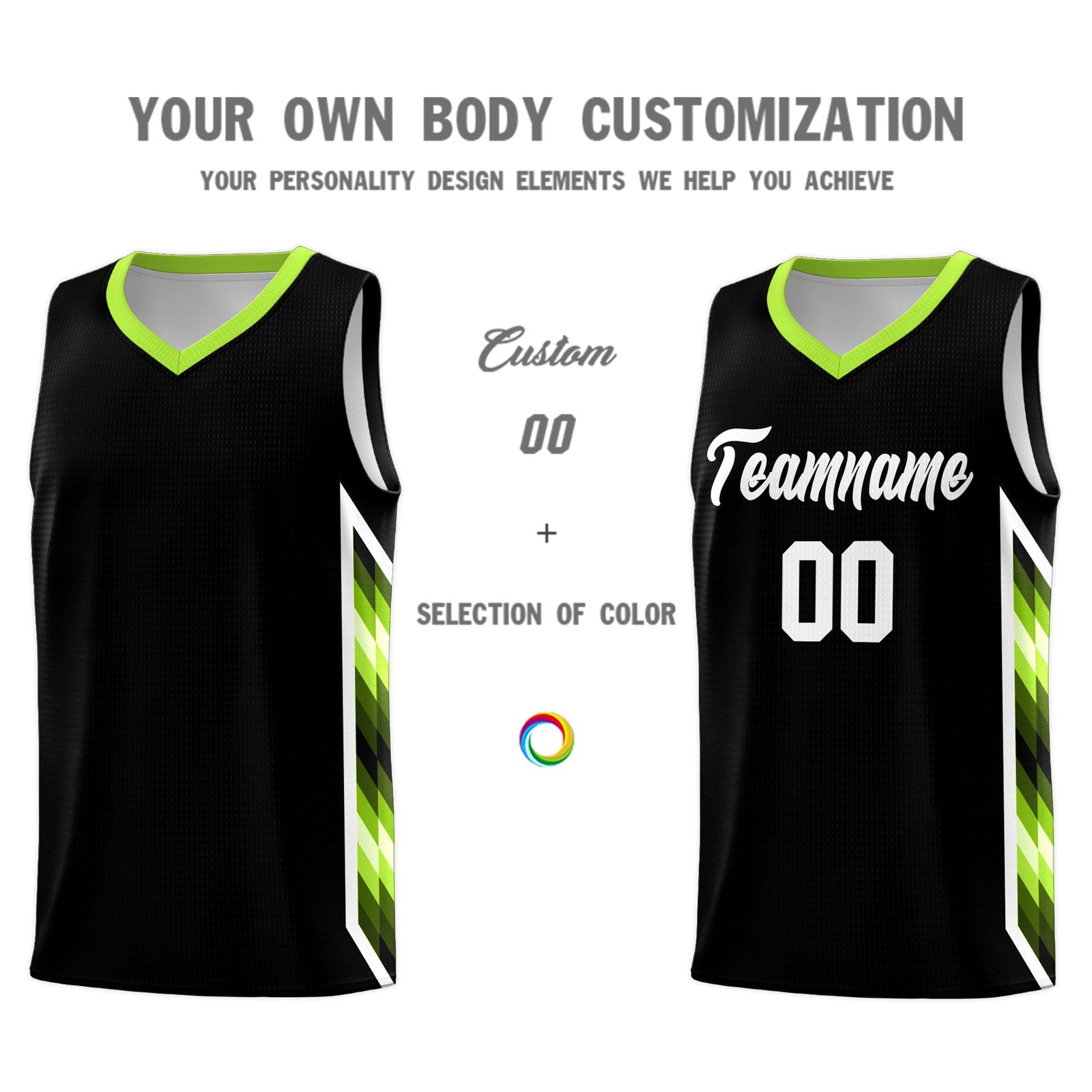 Custom Black Mosaic Gradient Fashion Sports Uniform Basketball Jersey