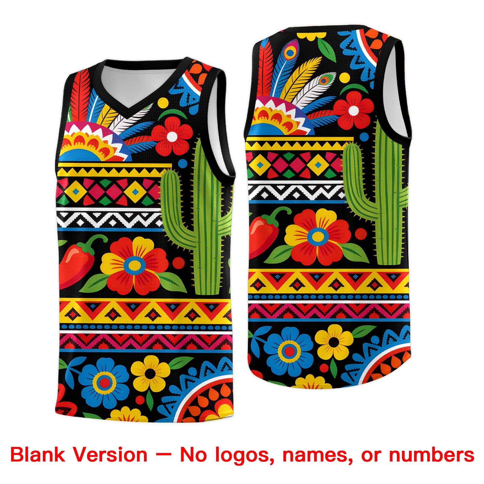 Custom White Orange Mexican Colors Graffiti Patterns Lightweight Uniform Basketball Jersey