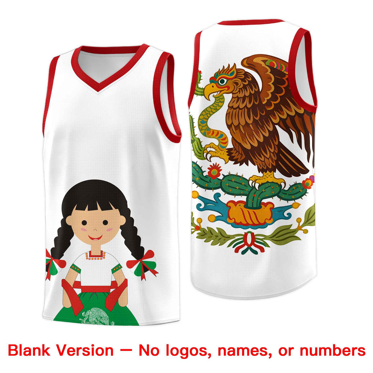 Custom White Orange Mexican Colors Graffiti Patterns Lightweight Uniform Basketball Jersey