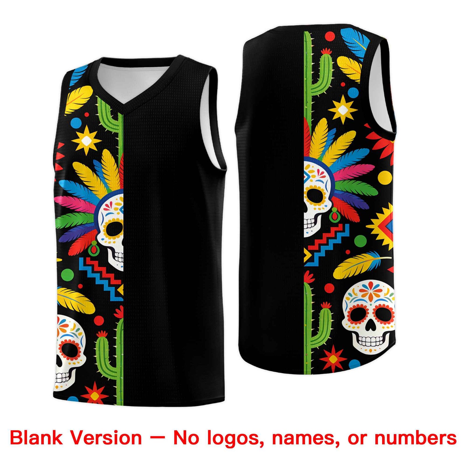 Custom White Orange Mexican Colors Graffiti Patterns Lightweight Uniform Basketball Jersey