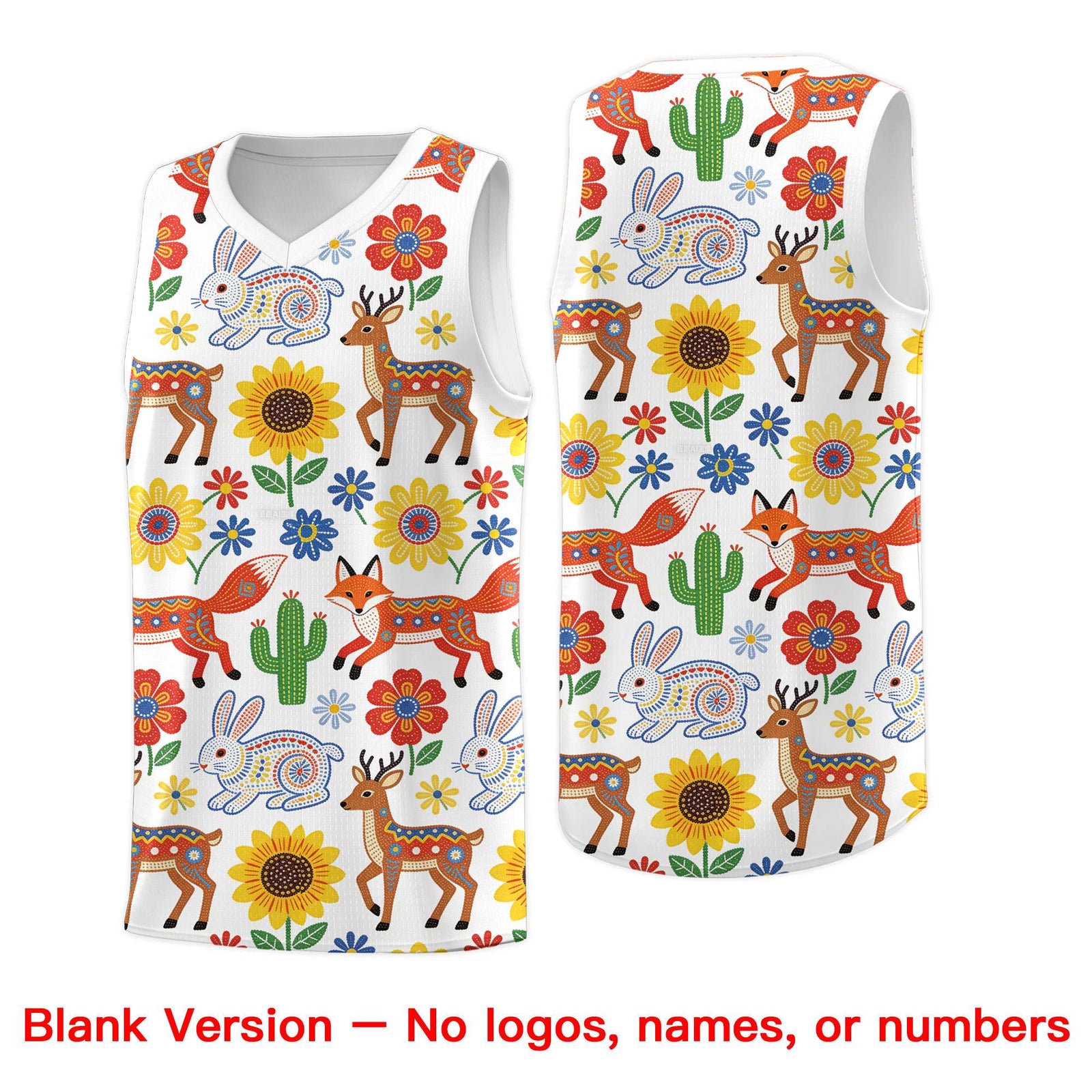 Custom White Orange Mexican Colors Graffiti Patterns Lightweight Uniform Basketball Jersey