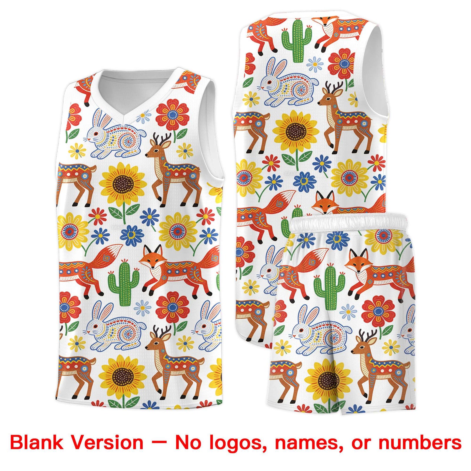 Custom White Orange Mexican Colors Graffiti Patterns Lightweight Uniform Basketball Jersey
