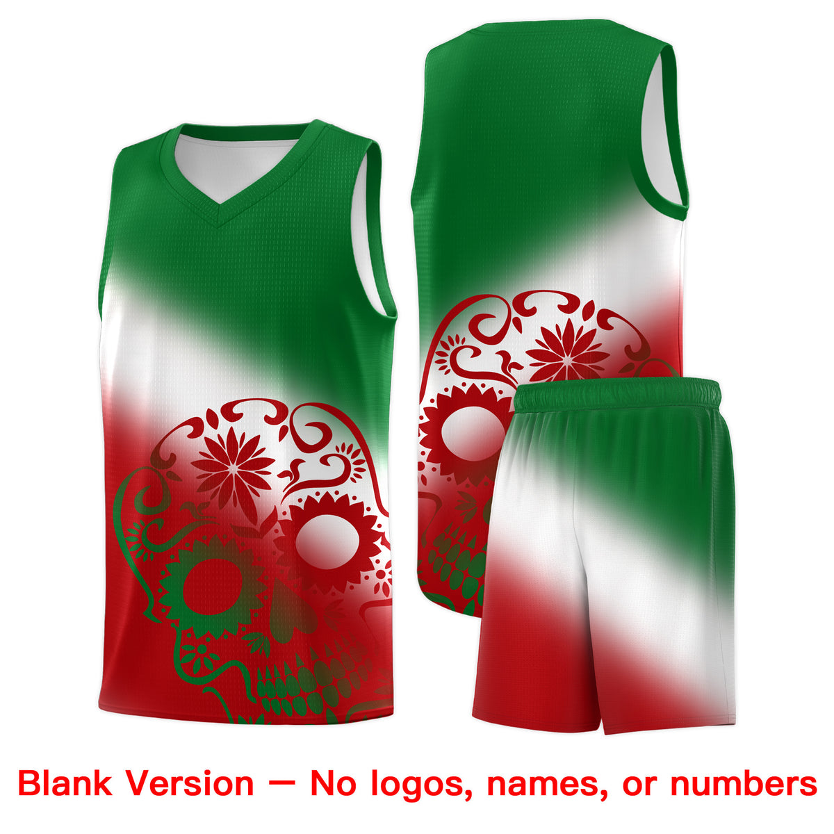 Custom White Orange Mexican Colors Graffiti Patterns Lightweight Uniform Basketball Jersey