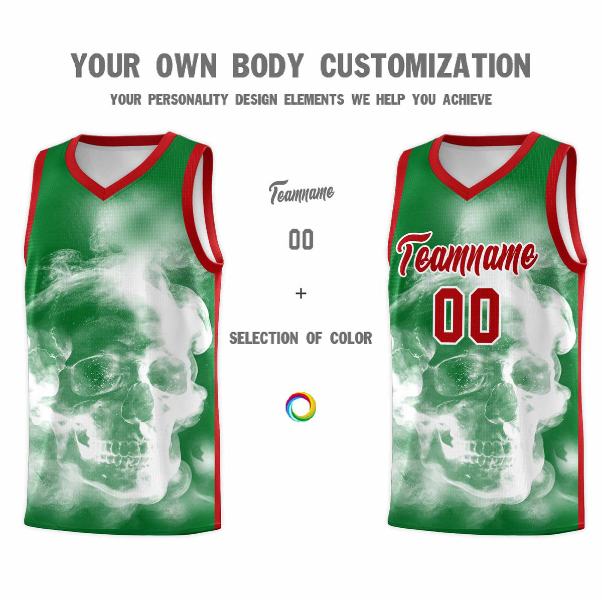 Custom White Red Kelly GreenMexican Colors Graffiti Patterns Drapable Uniform Basketball Jersey