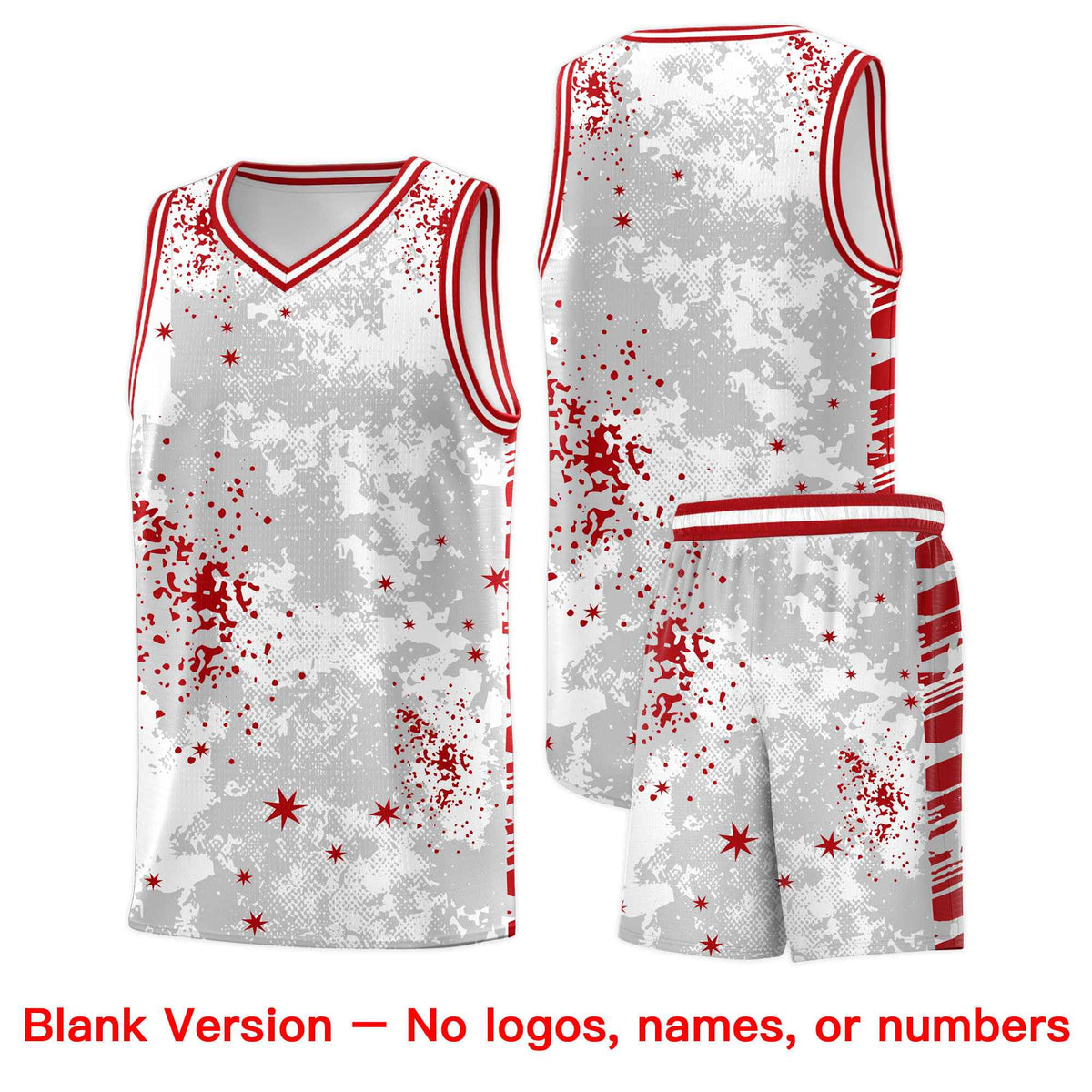 Custom White Red Vice Burst Galactic Graffiti Breathable Basketball Jersey